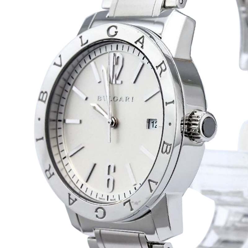 

Bvlgari Silver Stainless Steel Bvlgari Bvlgari Men's Wristwatch