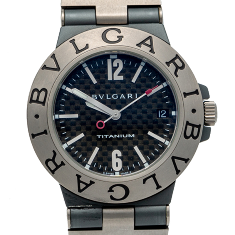 

Bvlgari Black Carbon Fiber Titanium Diagono Men'S Watch