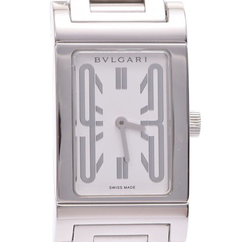 

Bvlgari White Stainless Steel Retangoro Men's Wristwatch