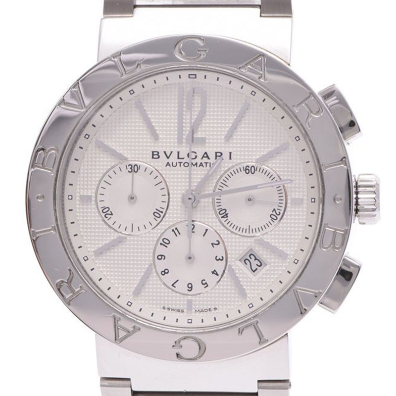

Bvlgari White Stainless Steel BB42SSCH Men's Wristwatch