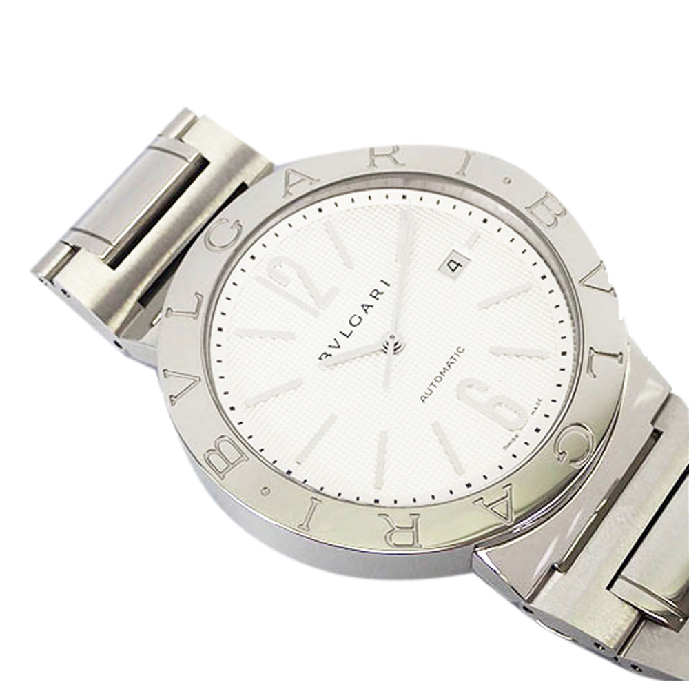 

Bvlgari White Stainless Steel Bvlgari Bvlgari BB42SS Men's Wristwatch