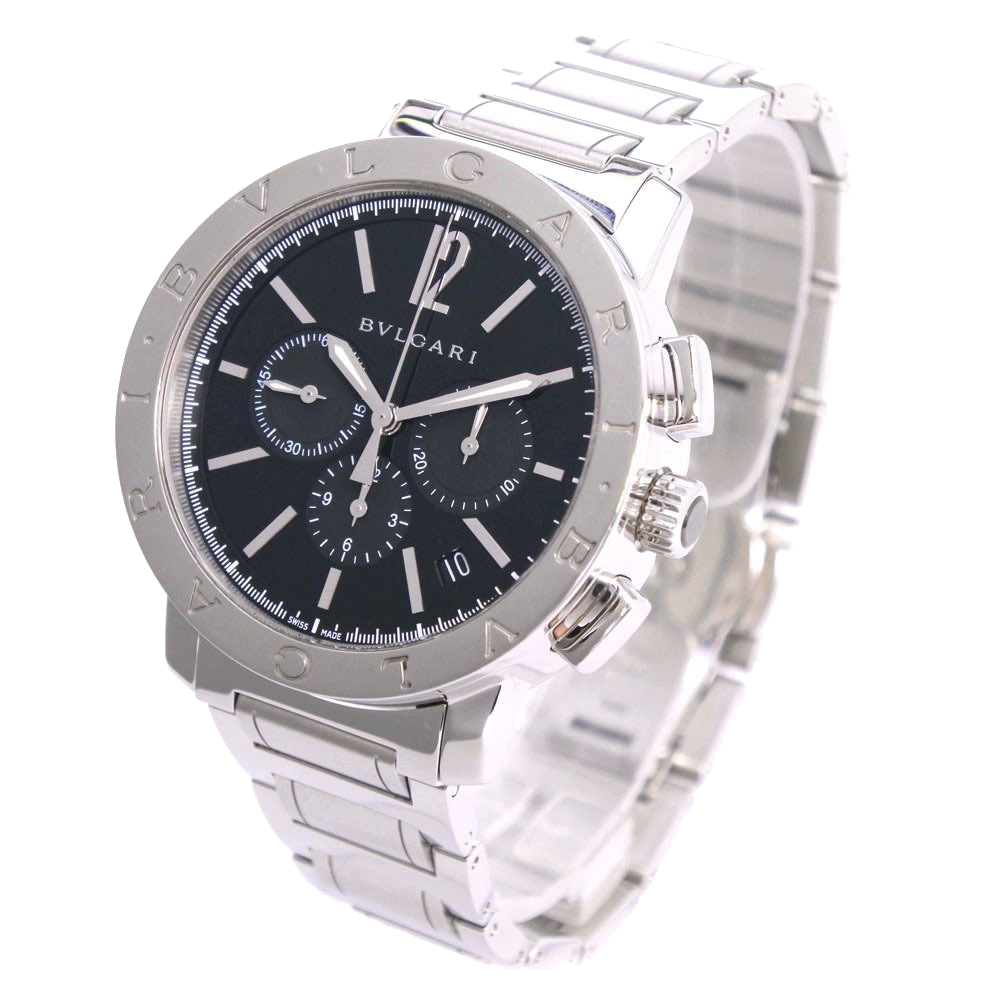 

Bvlgari Black Stainless Steel Chronograph BB41BSSDCH Bvlgari Bvlgari Men's Wristwatch