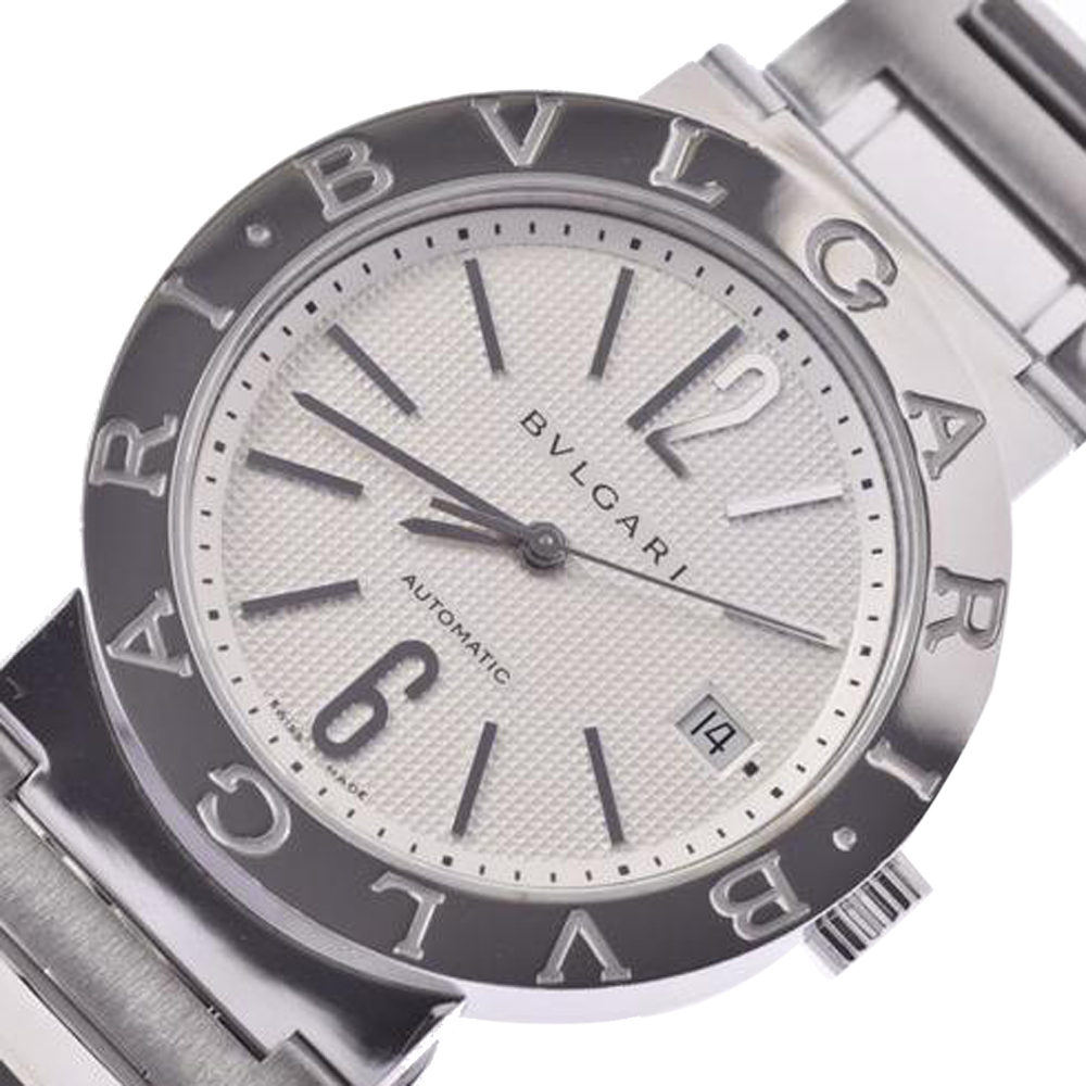 

Bvlgari Silver Stainless Steel BB38SS Bvlgari Automatic Men's Wristwatch