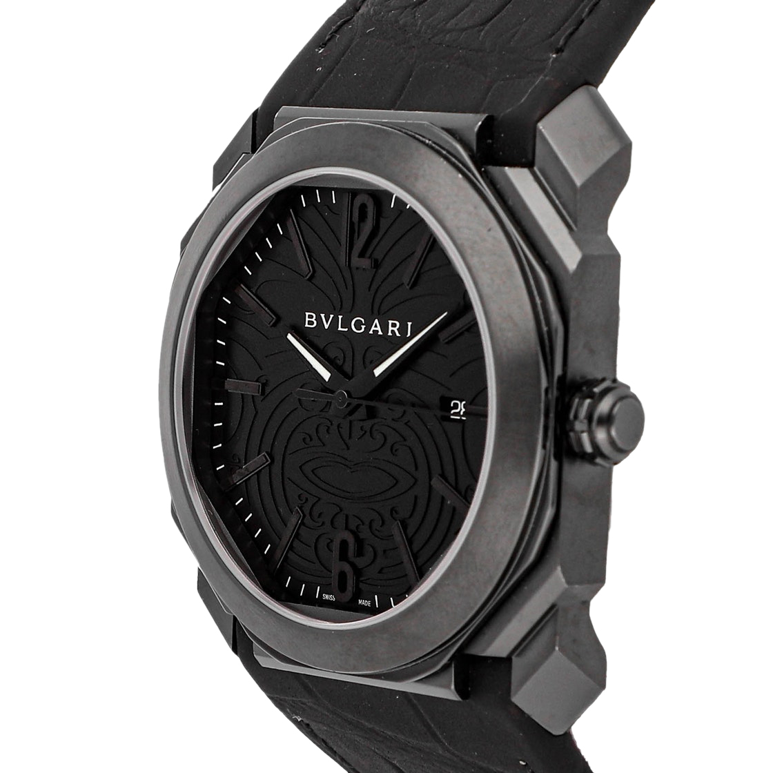 

Bvlgari Black Blacksteel Octo Solotempo Maori Tattoo BGO 41  Men' Wristwatch 41 MM