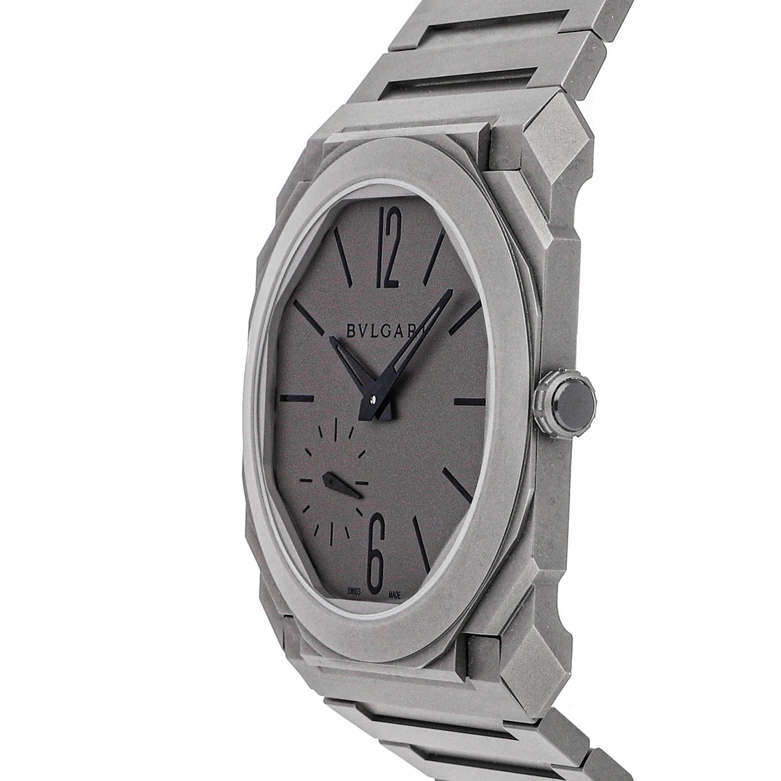 

Bvlgari Grey Titanium Octo Finissimo 102713 Men's Wristwatch 40 MM