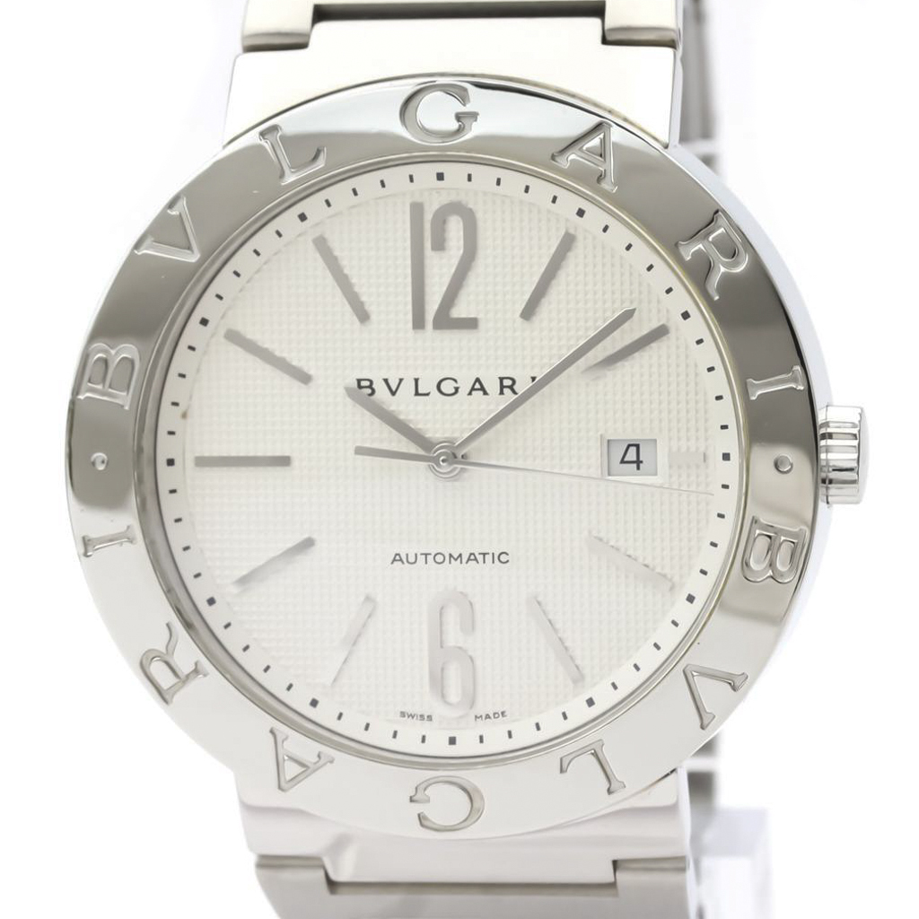 

Bvlgari White Stainless Steel Bvlgari Bvlgari BB42SS Automatic Men's Wristwatch 42 MM