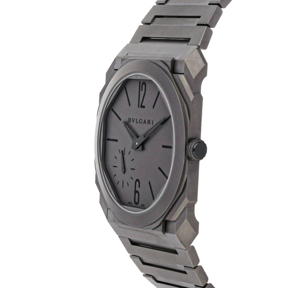 

Bvlgari Grey Titanium Octo Finnissimo 102713 Men's Wristwatch 40 MM
