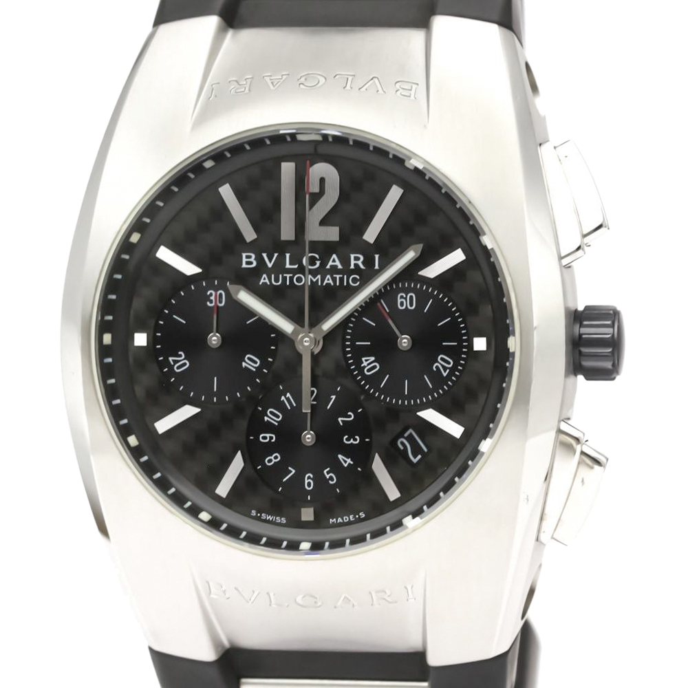 

Bvlgari Black Stainless Steel Ergon Chronograph Automatic EG40SCH Men's Wristwatch 40 MM