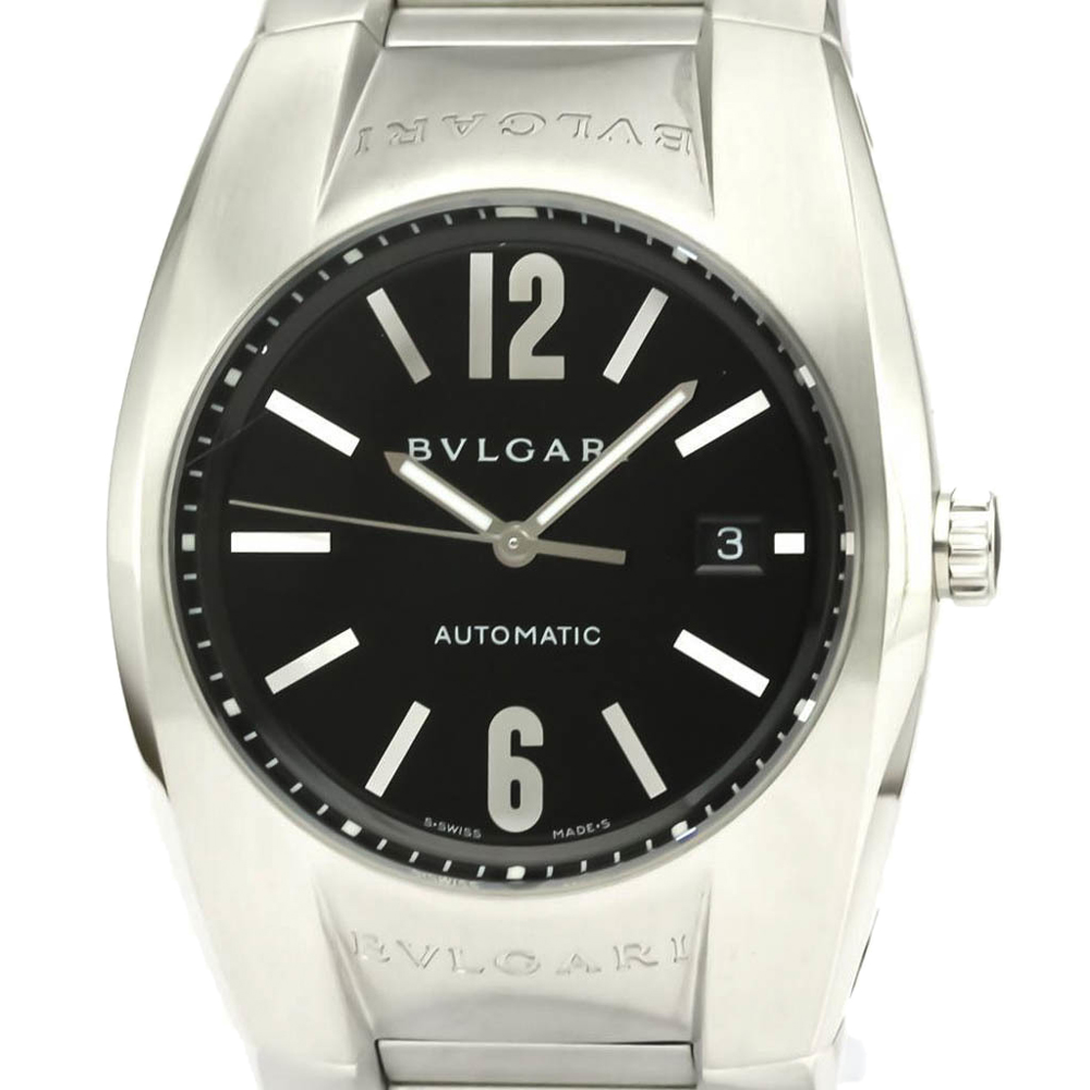 

Bvlgari Black Stainless Steel Ergon Automatic EG40S Men's Wristwatch 40 MM