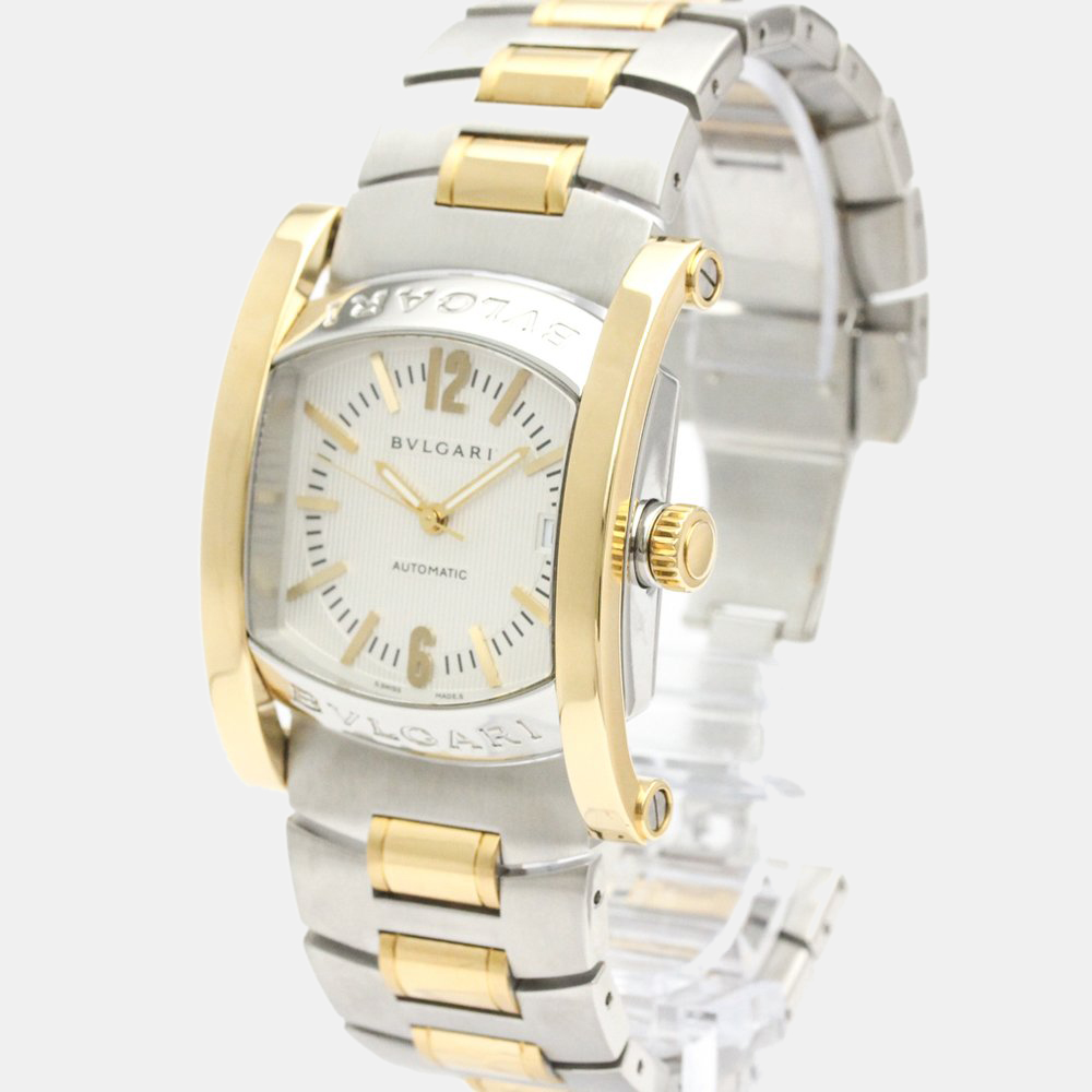 

Bvlgari 18K Yellow Gold And Stainless Steel Assioma AA44SG Automatic Men's Wristwatch 44 mm, Silver