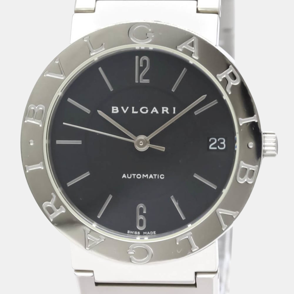 

Bvlgari Black Stainless Steel Bvlgari Bvlgari BB33SS Automatic Men's Wristwatch 33 mm