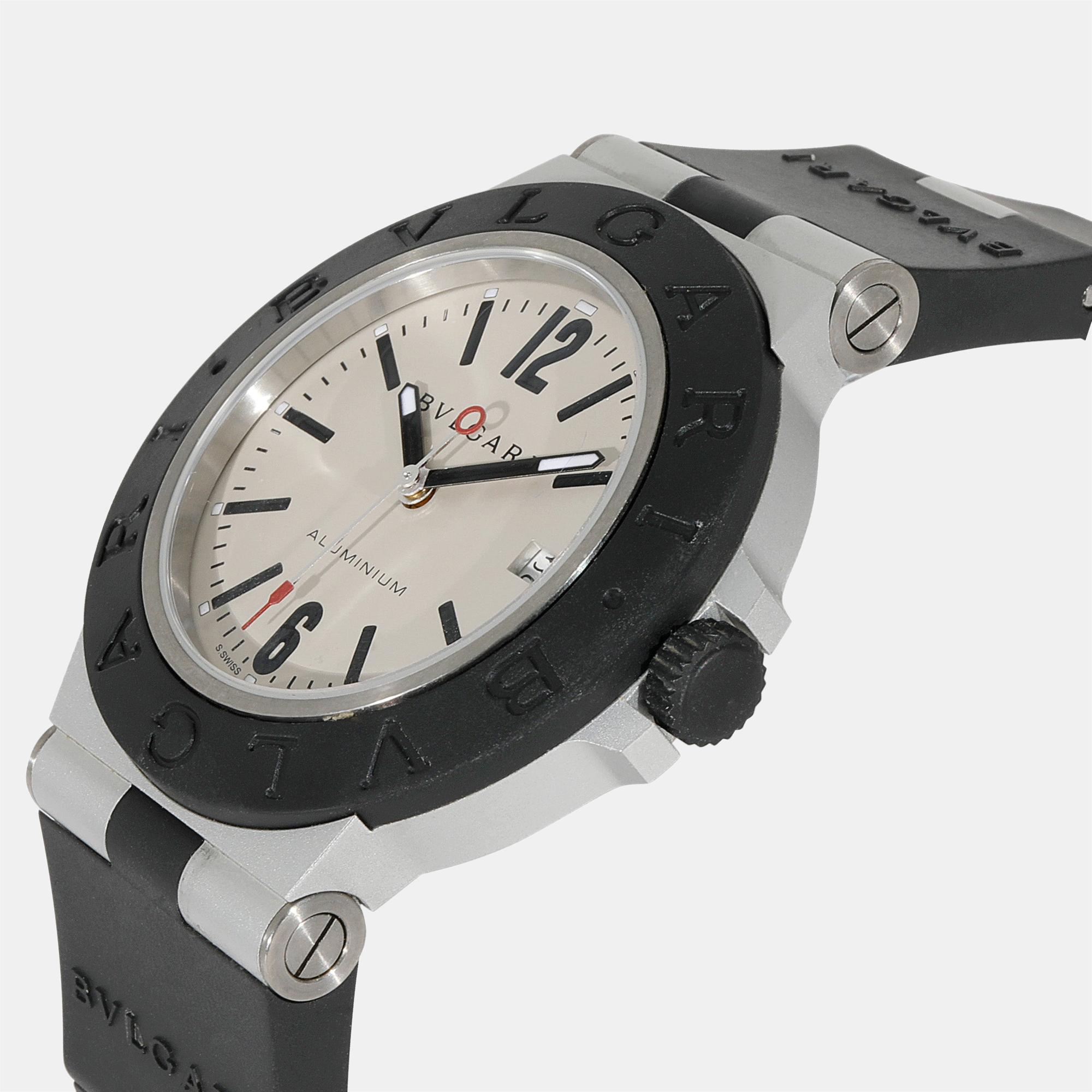 

Bvlgari White Aluminium Diagono 103382 Men's Wristwatch 40 mm