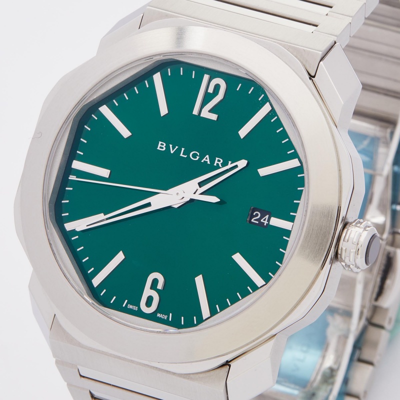 

Bvlgari Green Stainless Steel Octo Roma, Silver