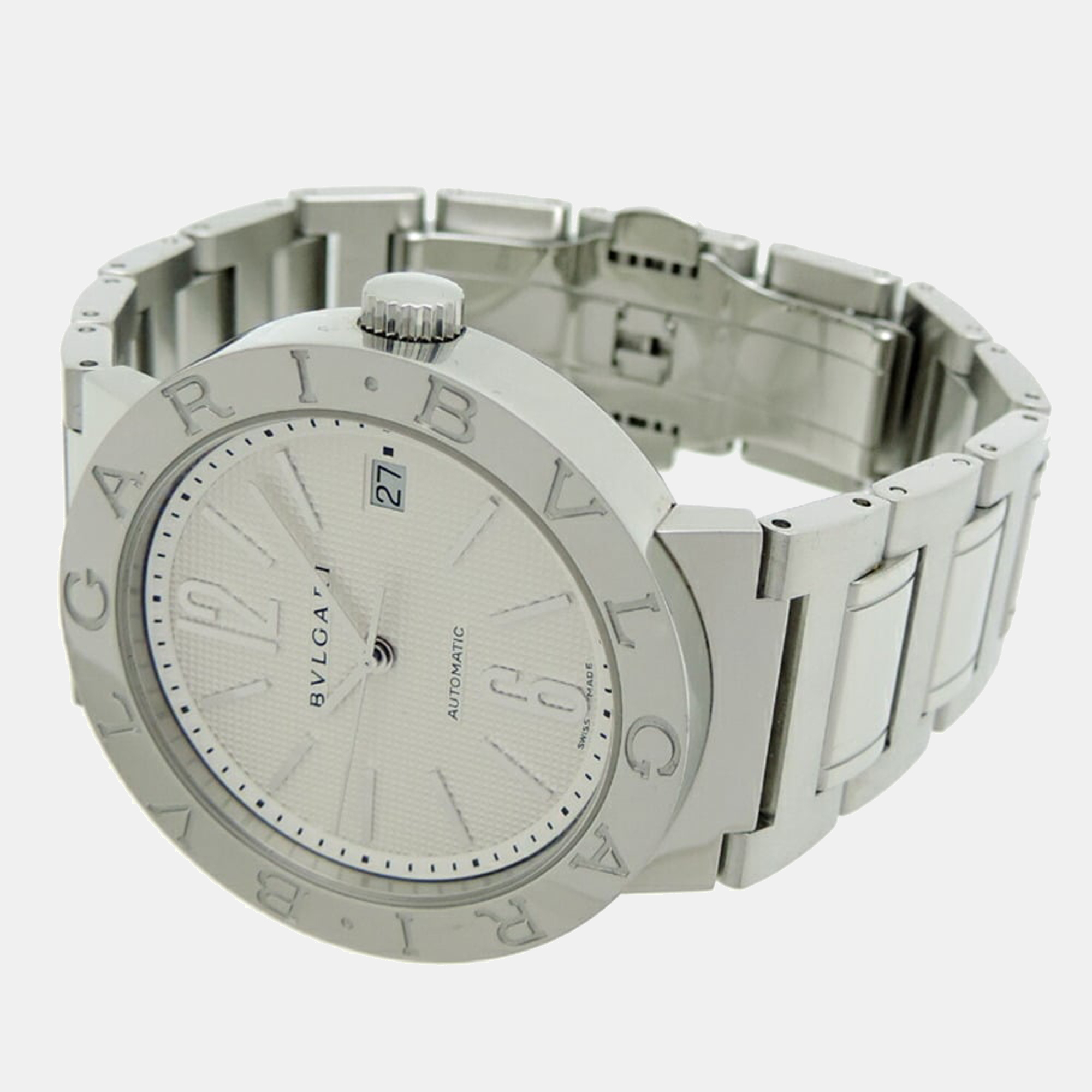 

Bvlgari Silver Stainless Steel BB38WSSD Automatic Men's Wristwatch 38 mm