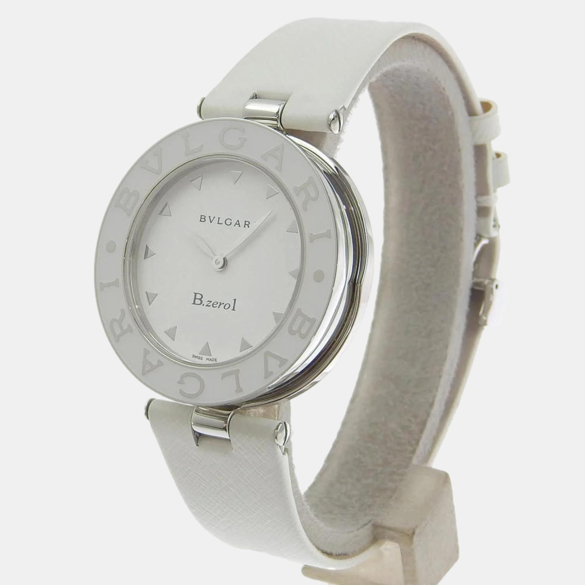 

Bvlgari White Stainless Steel B.Zero1 BZ35S Men's Wristwatch 35 mm