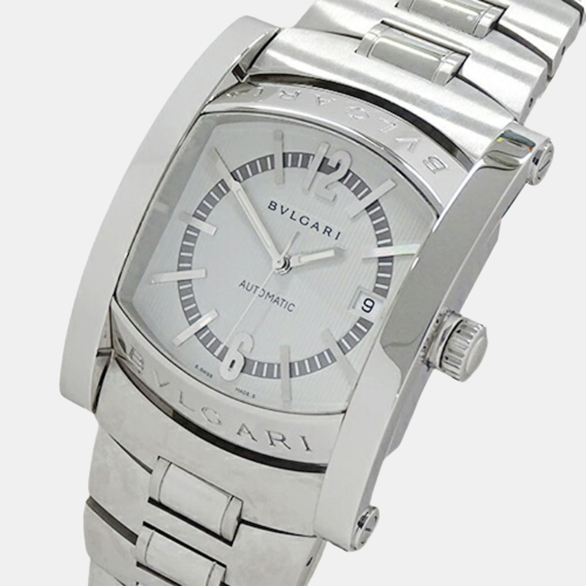 

Bvlgari White Stainless Steel Assioma AA48S Automatic Men's Wristwatch 38 mm