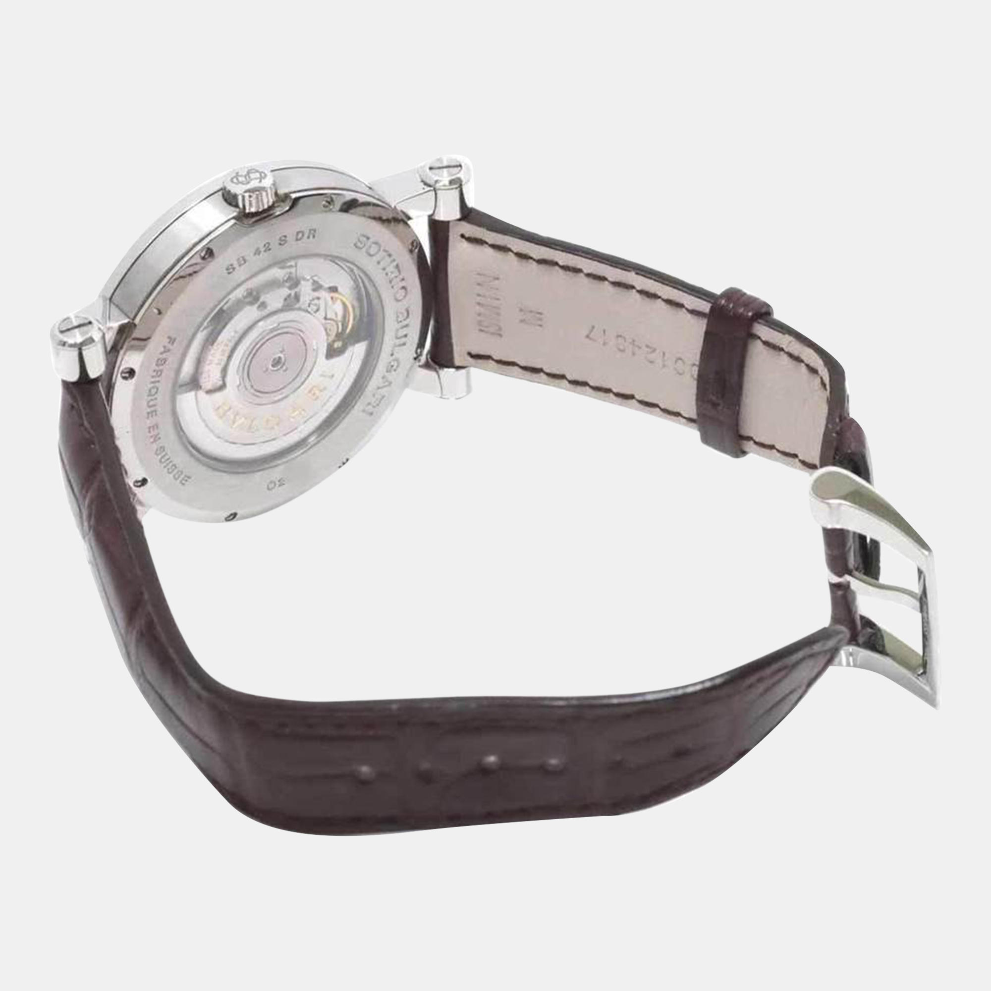 

Bvlgari Silver Stainless Steel Sotirio Retrograde SB42SDR Automatic Men's Wristwatch 42 mm