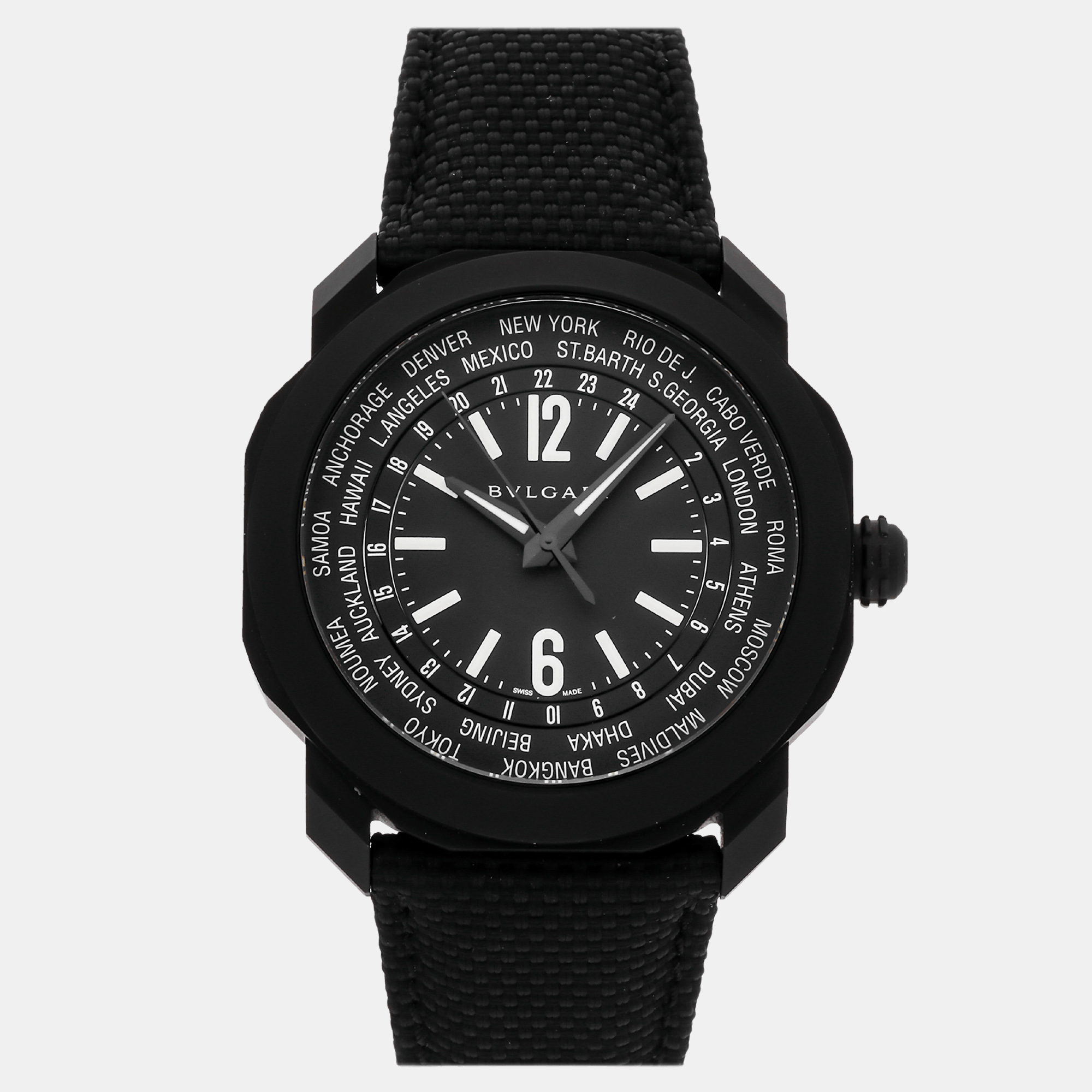 

Bvlgari Black Stainless Steel Octo Roma 103486 Automatic Men's Wristwatch 41 mm