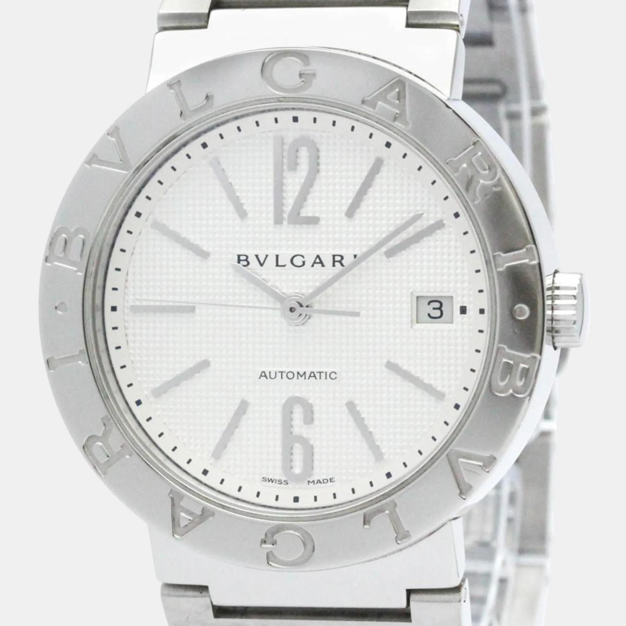 

Bvlgari Silver Stainless Steel Bvlgari Bvlgari BB38SS Automatic Men's Wristwatch 38 mm