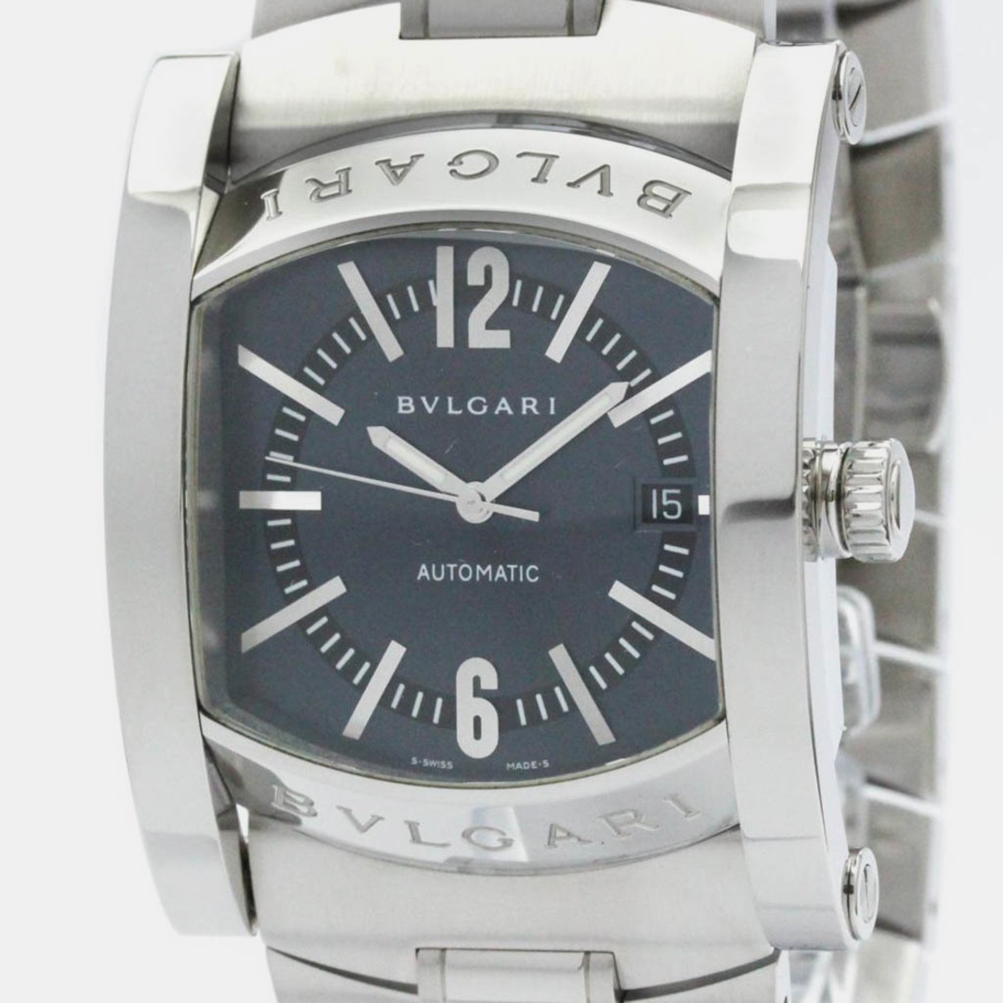 

Bvlgari Grey Stainless Steel Assioma AA48S Automatic Men's Wristwatch 48 mm