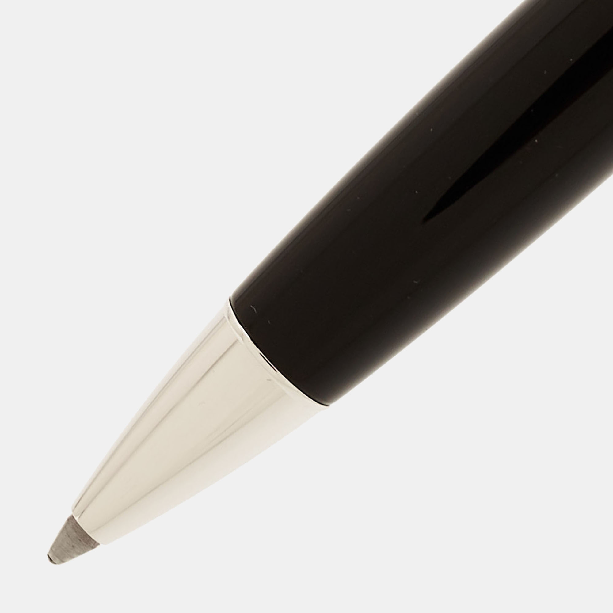

Caran d'Ache Leman Black Resin Textured Silver Tone Ballpoint Pen