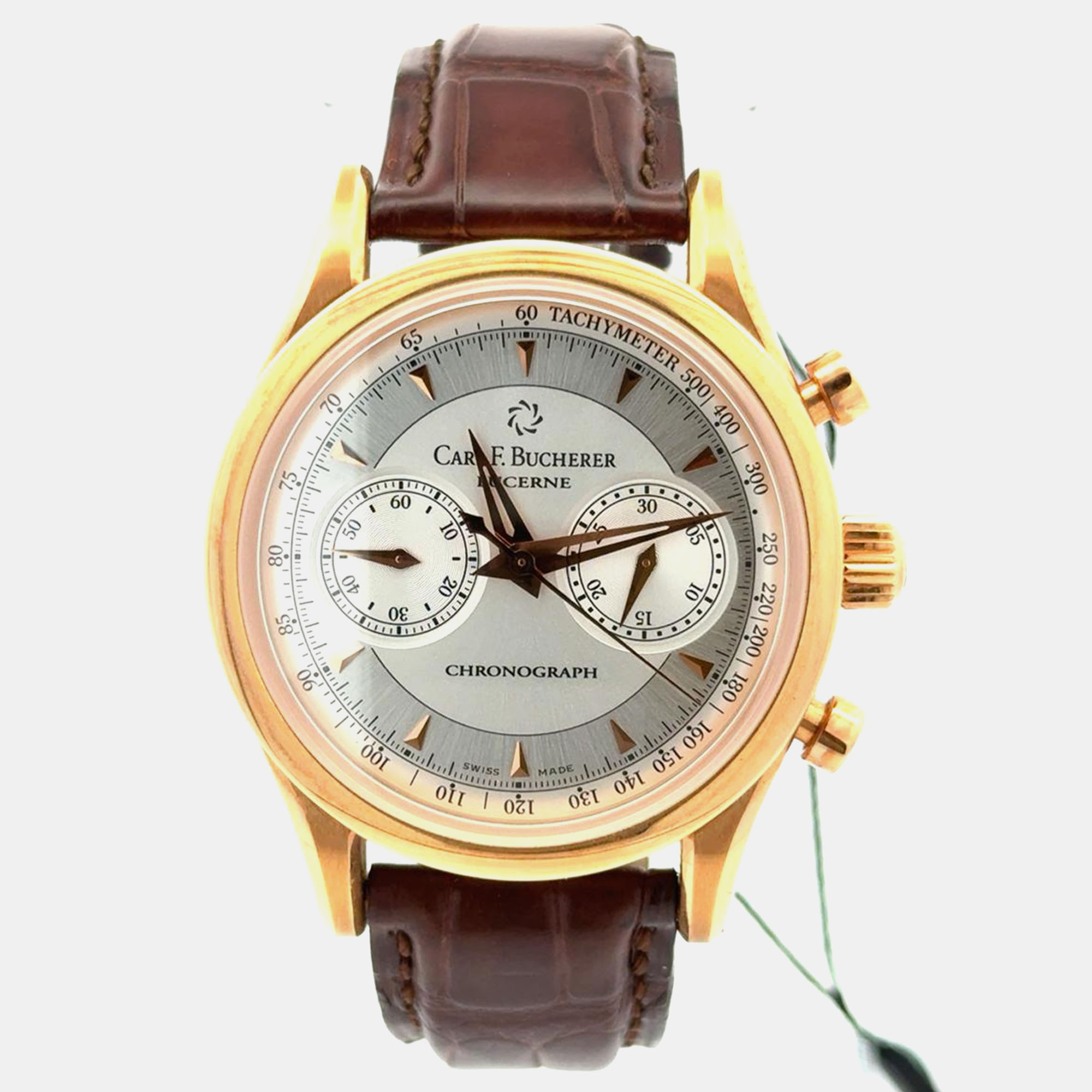 

Carl F. Bucherer Manero Flyback 00.10919.03.13.01 Automatic Silver Dial 18K Rose Gold Men's Wristwatch 43 mm