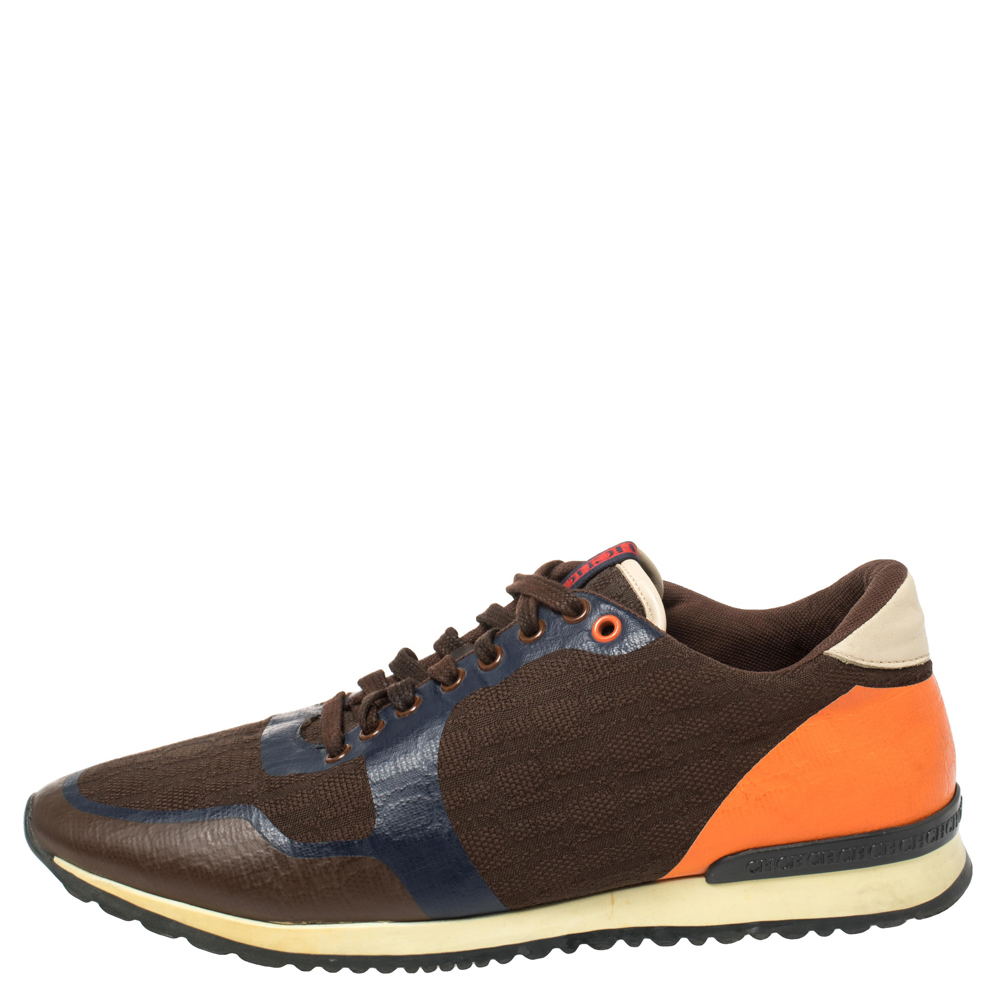 

Carolina Herrera Multicolor Leather And Canvas Low Top Sneakers Size