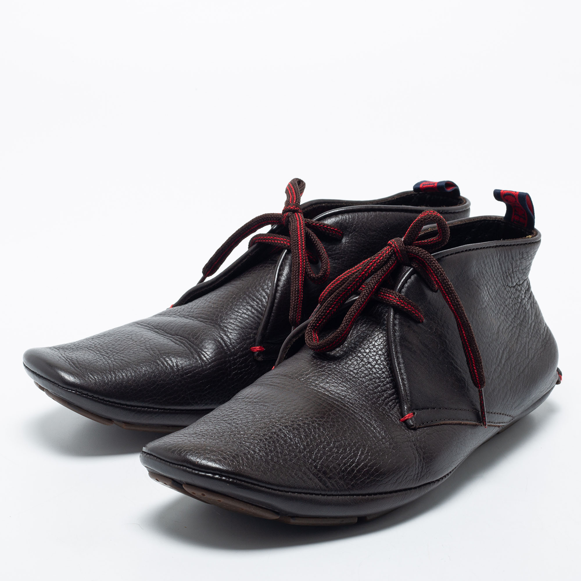 

Carolina Herrera Brown Leather Lace Up Derby Size