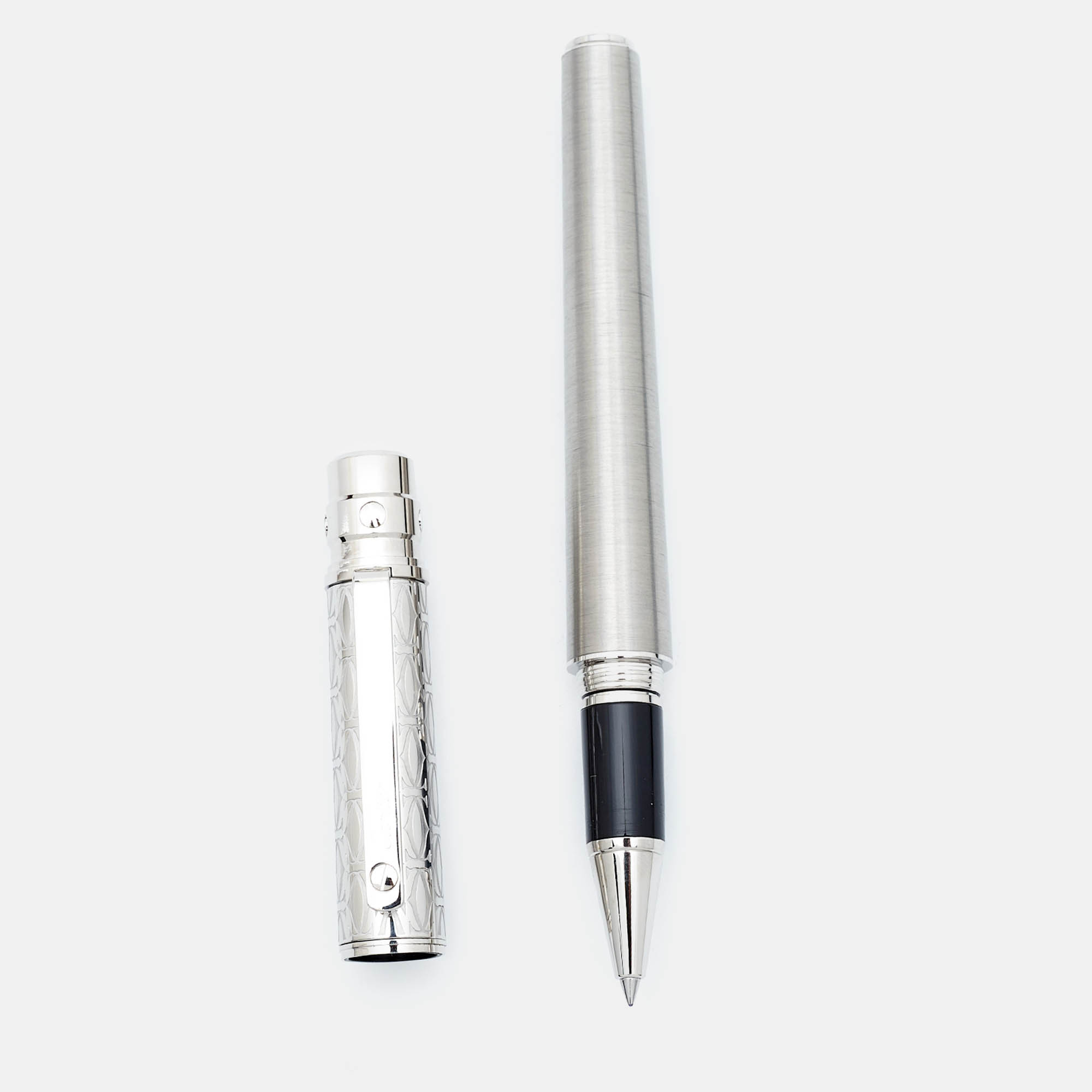 

Cartier Santos de Cartier Silver Tone Large Model Rollerball Pen