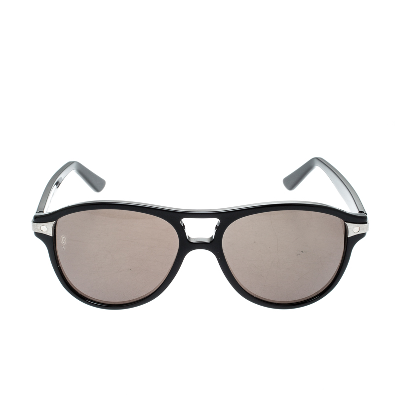 

Cartier Black Cartier De Santos Aviator Sunglasses