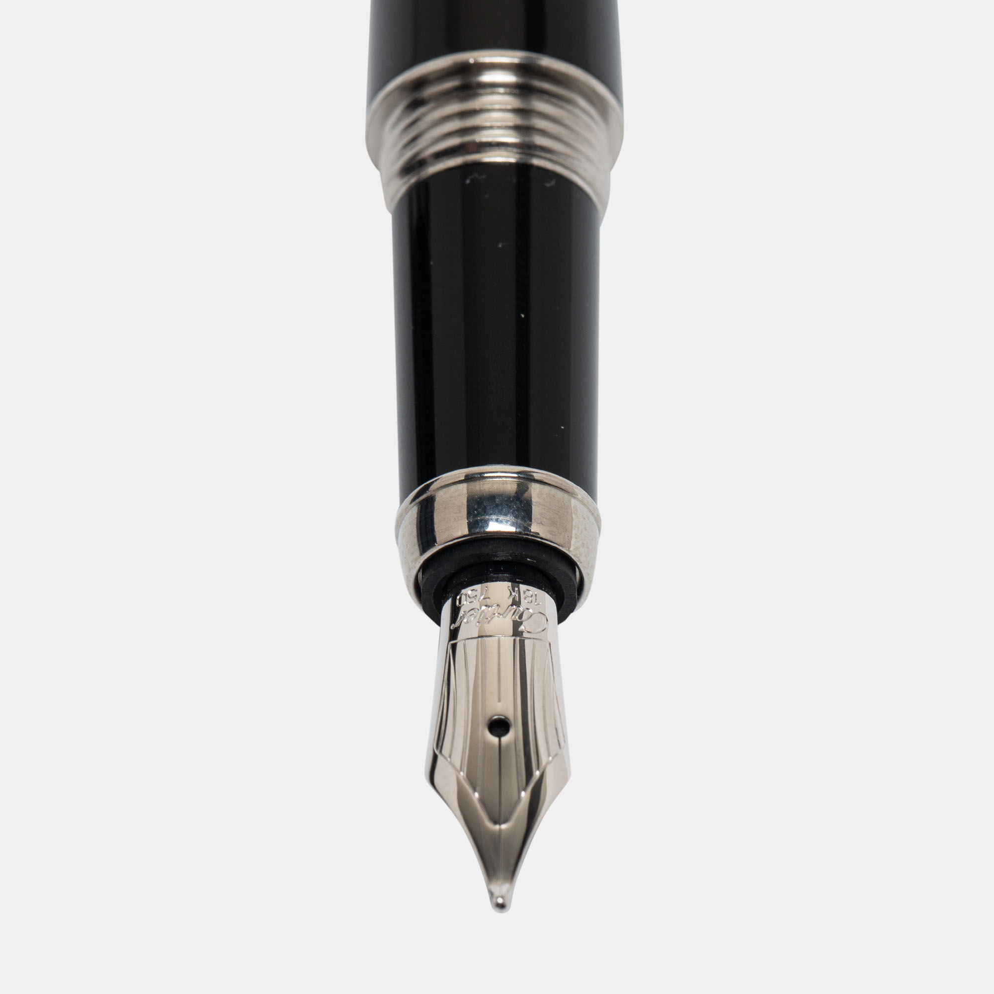

Cartier Art Deco Black Resin Red Cabochon Fountain Pen