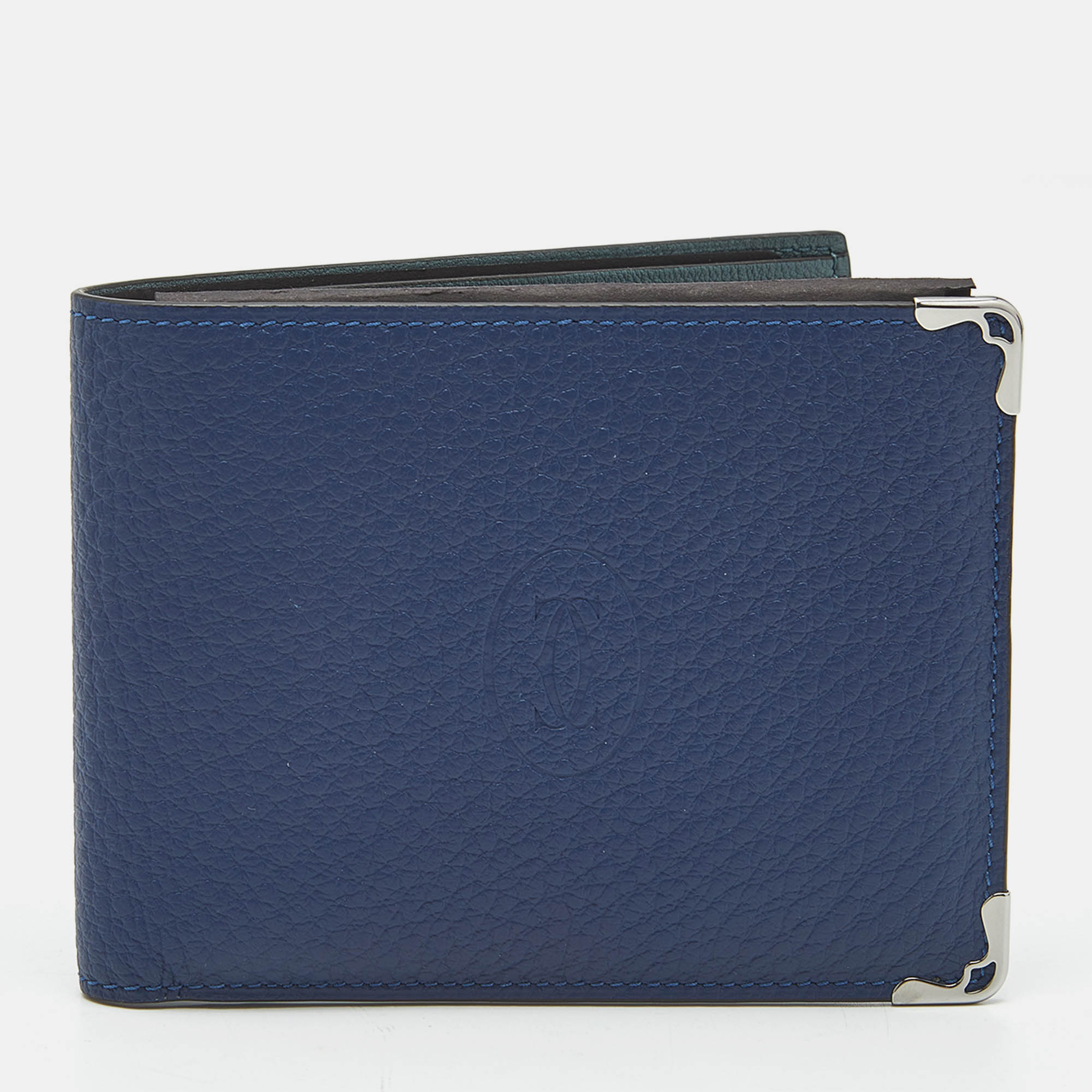 

Cartier Blue Leather Must de Cartier 6cc Compact Wallet