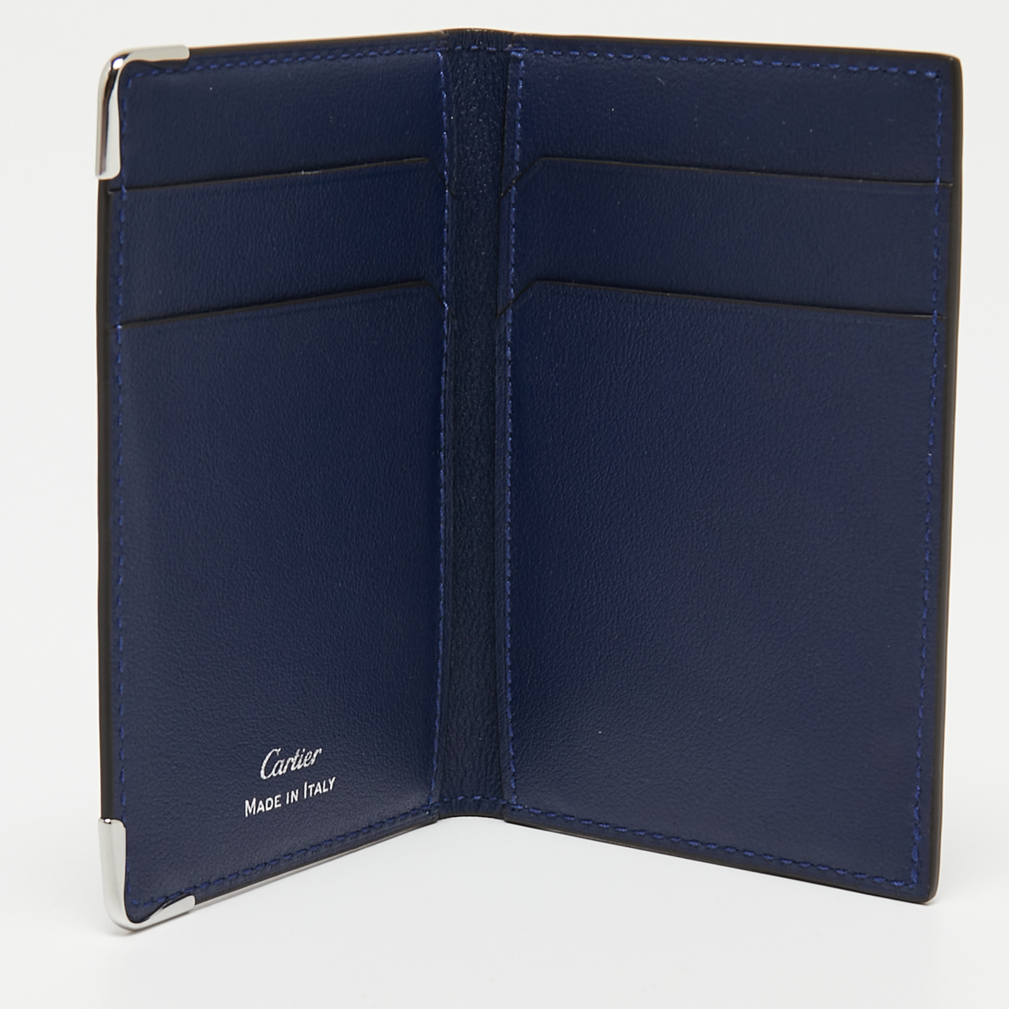 

Cartier Blue Leather Must De Cartier Card Holder
