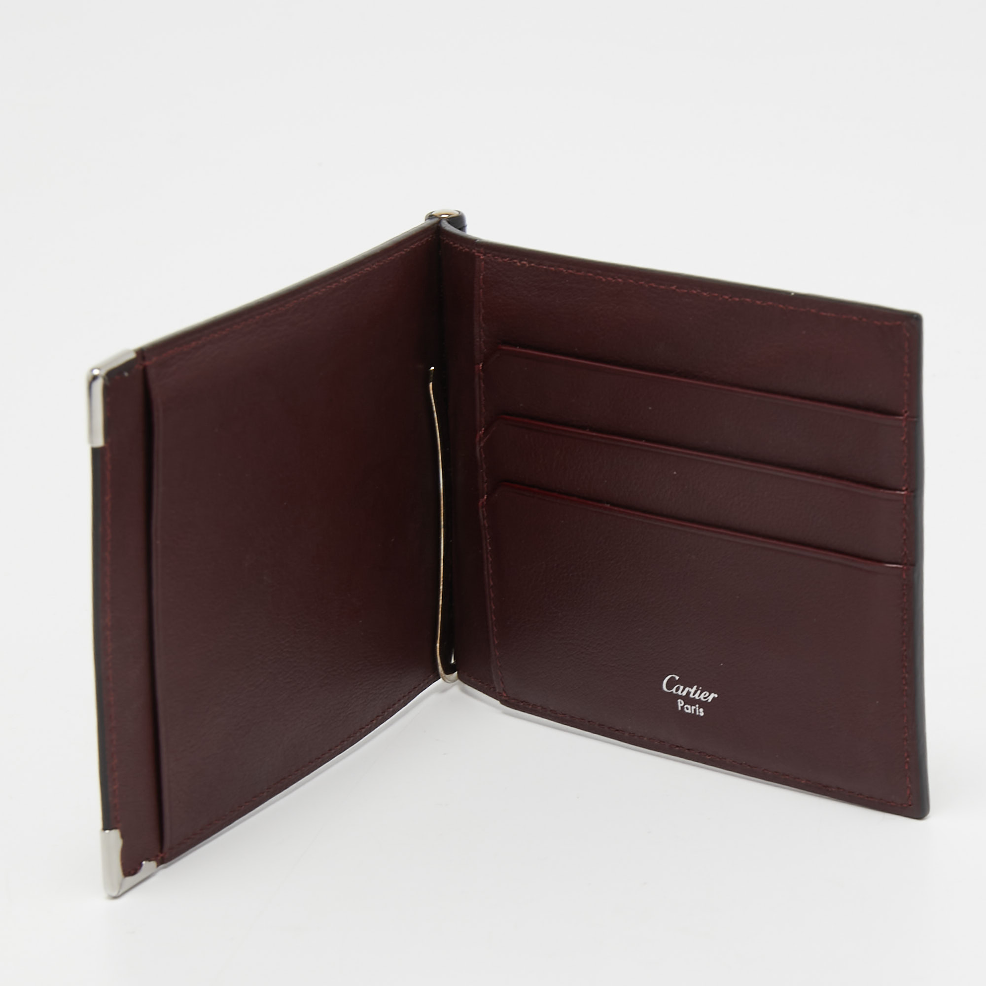 

Cartier Red Leather Must de Cartier Money Clip Wallet, Black