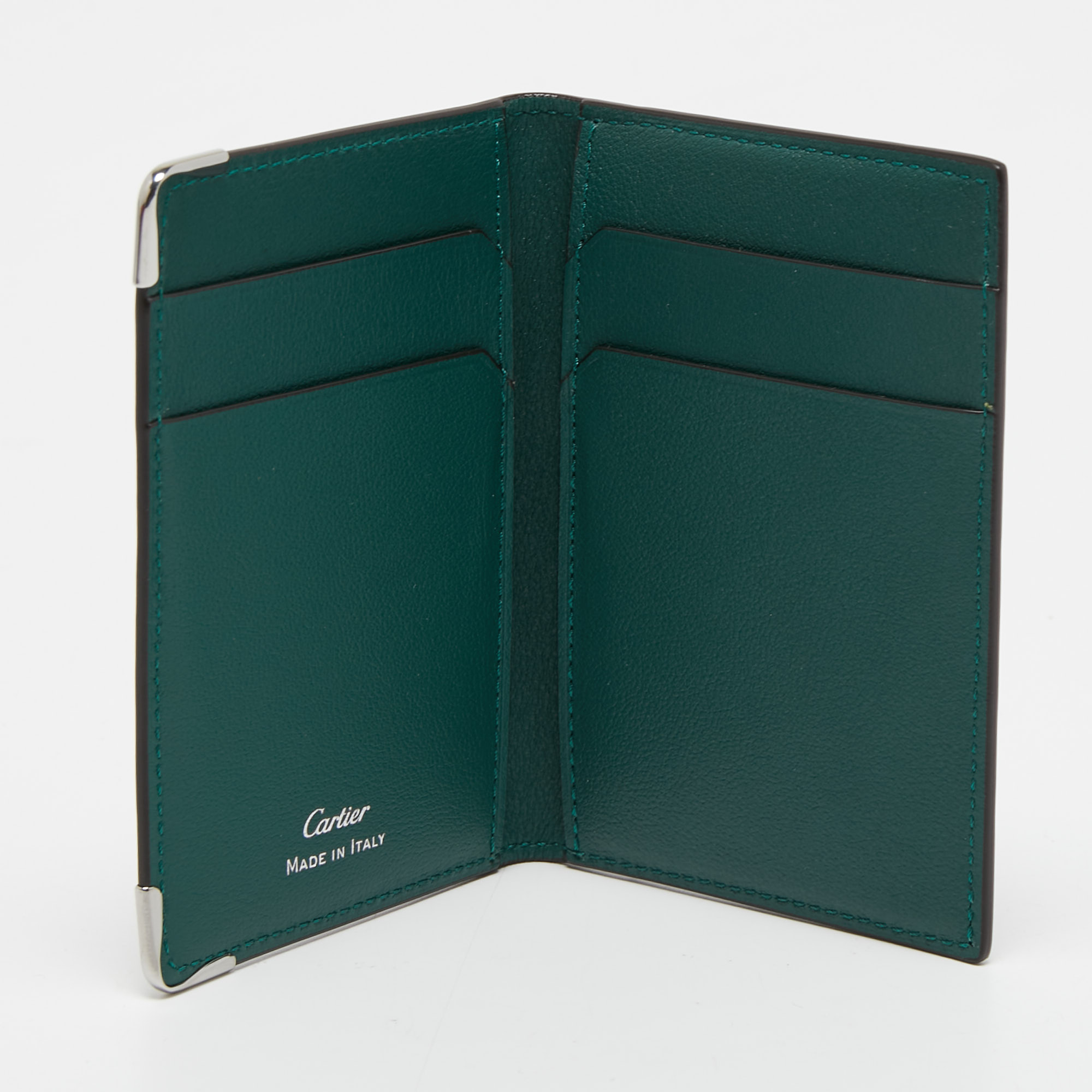 

Cartier Green Leather Must De Cartier Card Holder