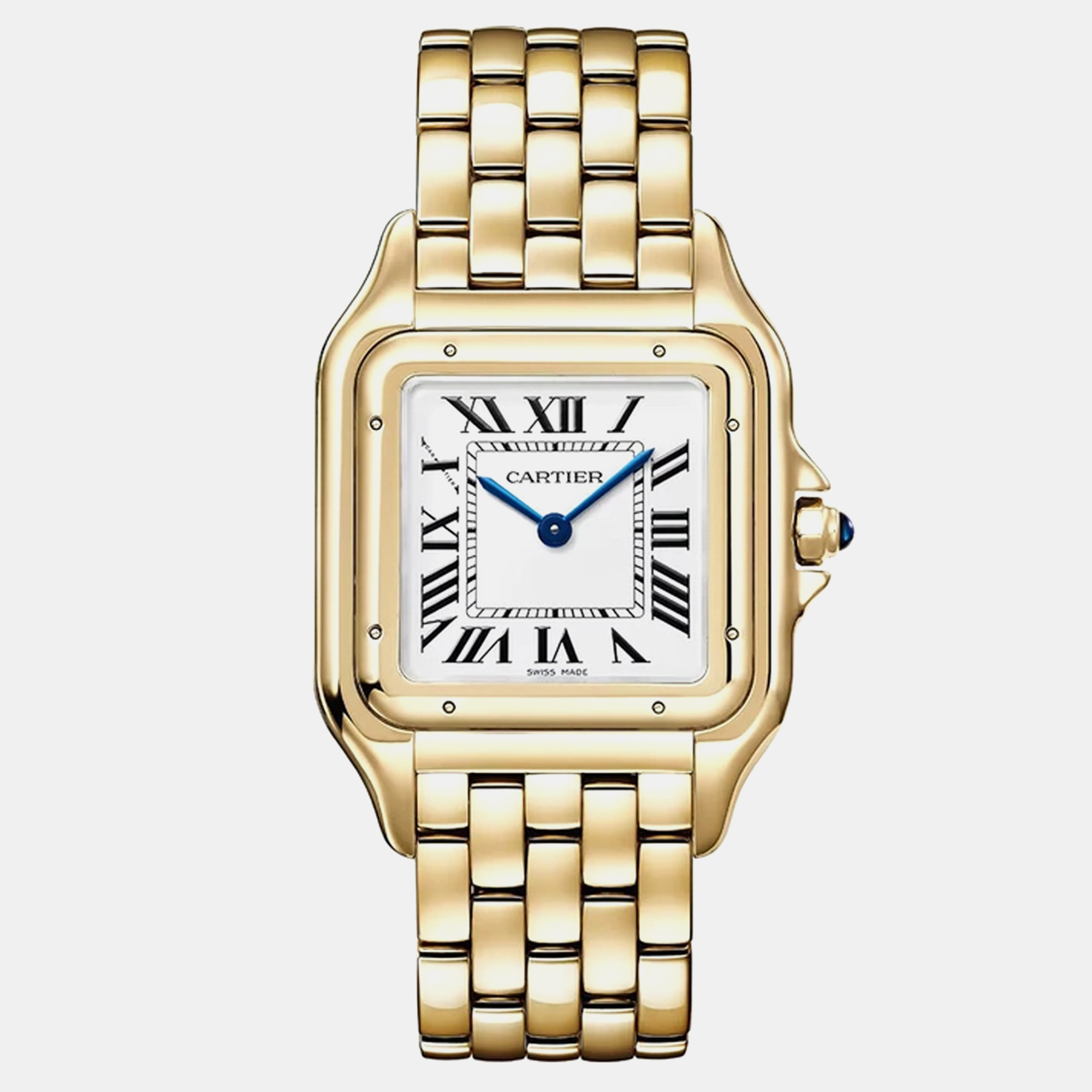 

Cartier Silver Gold Panthere de Cartier Quartz Men's Wristwatch, White