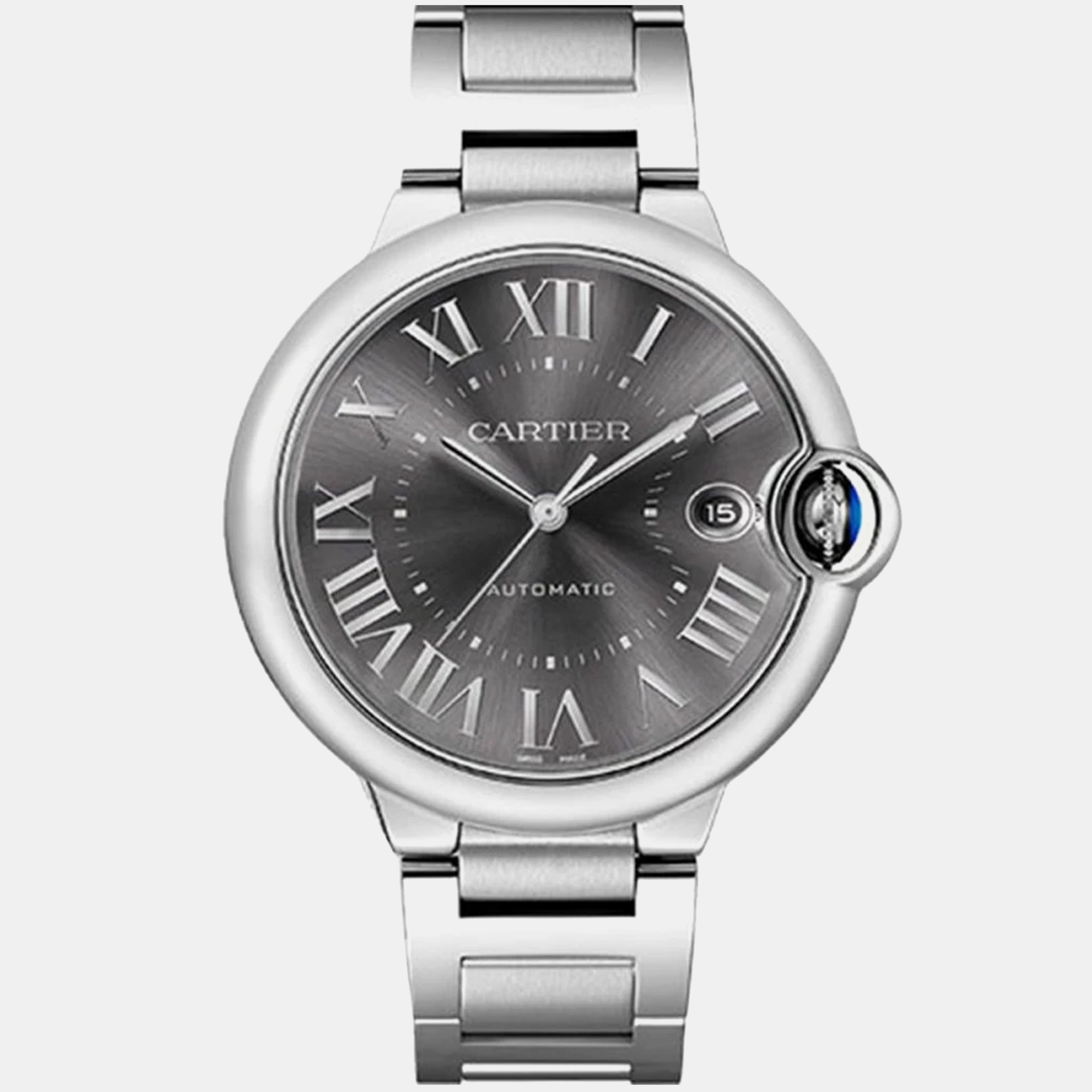 

Cartier Grey Silver Ballon Bleu de Cartier Automatic Men's Wristwatch