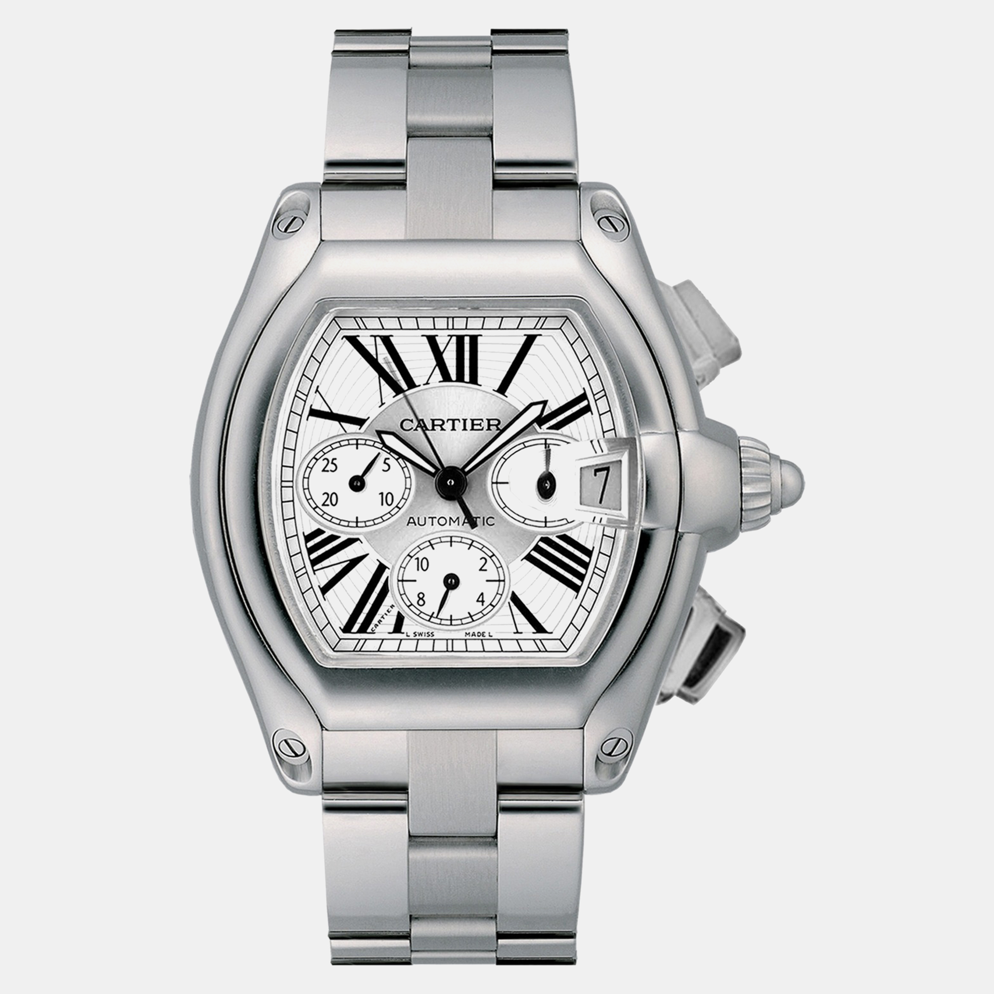 

Cartier Silver Roadster Swiss automatic Men's Wristwatch