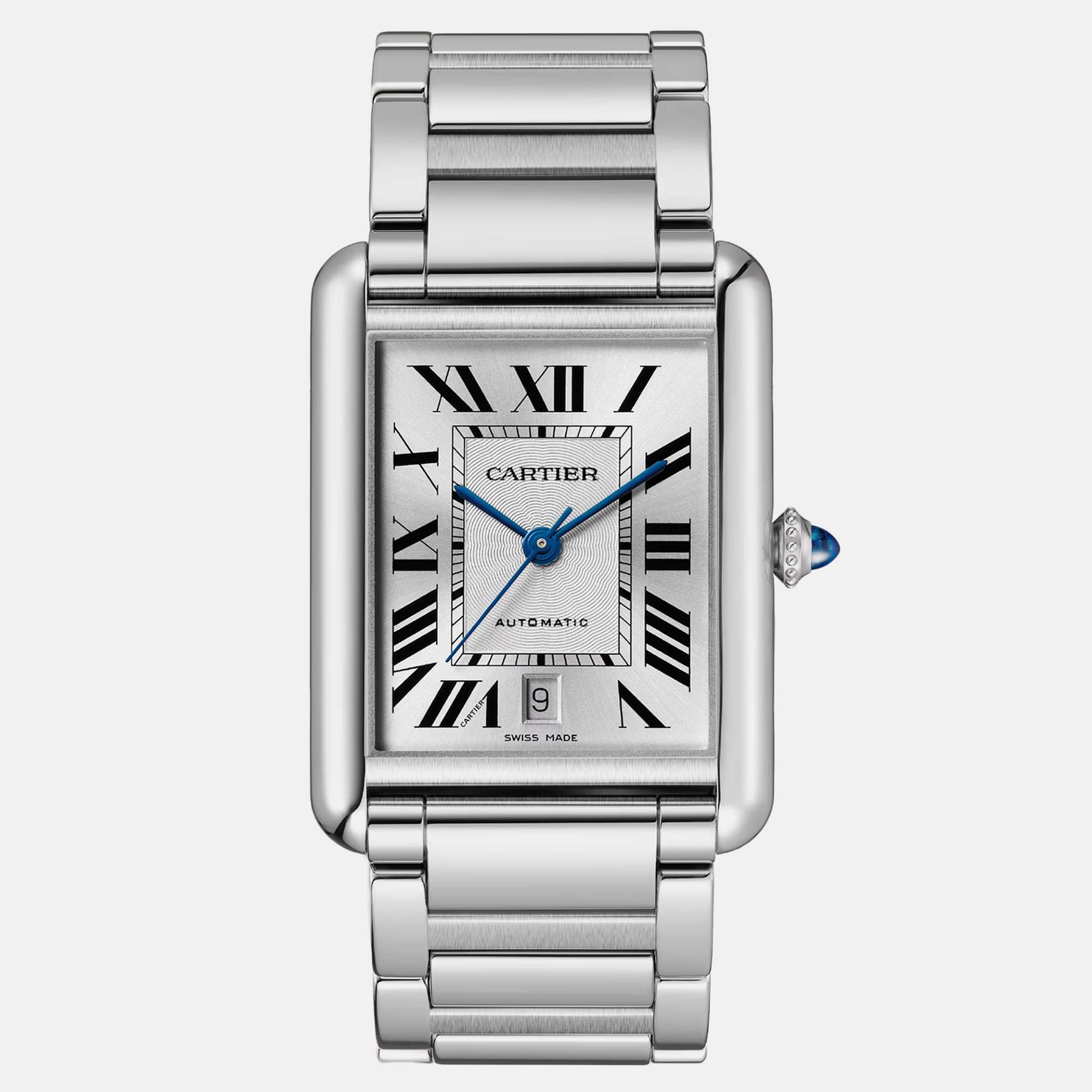 

Cartier Silver Stainless Steel Tank Must WSTA0053 Automatic Men's Wristwatch 41 mm