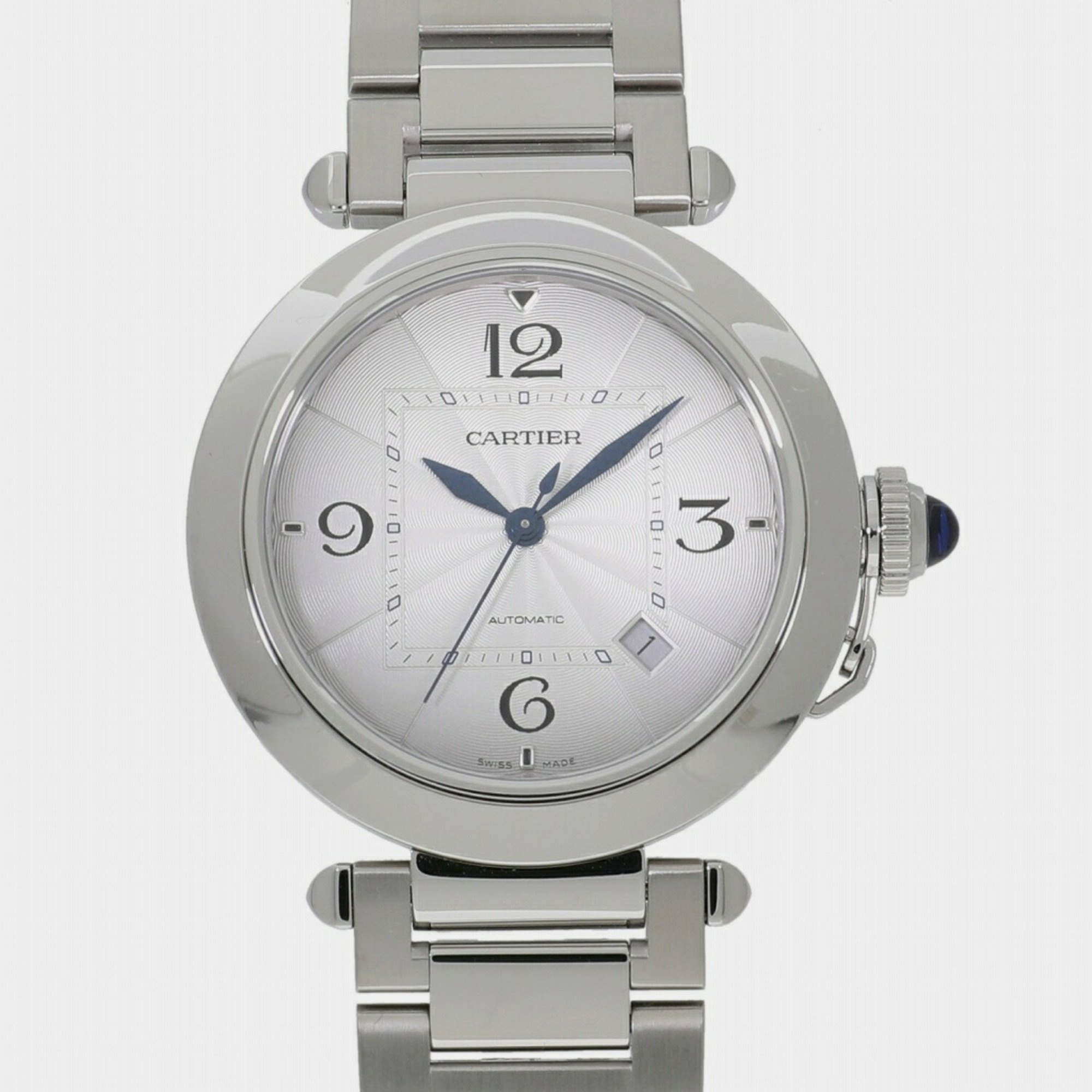 

Cartier Silver Stainless Steel Pasha de Cartier WSPA0009 Automatic Men's Wristwatch 41 mm