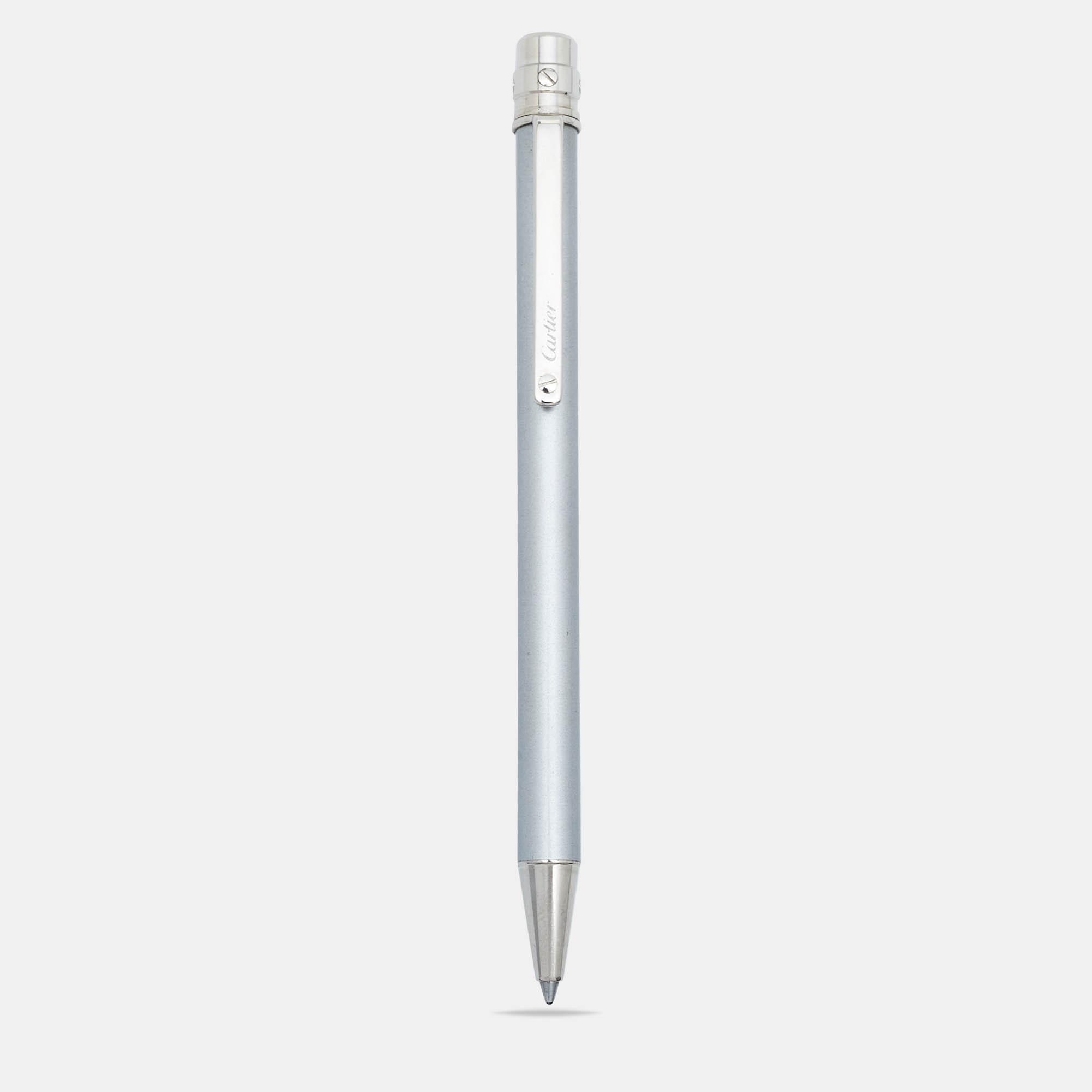 

Cartier Santos de Cartier Silver Lacquer Silver Tone Ballpoint Pen