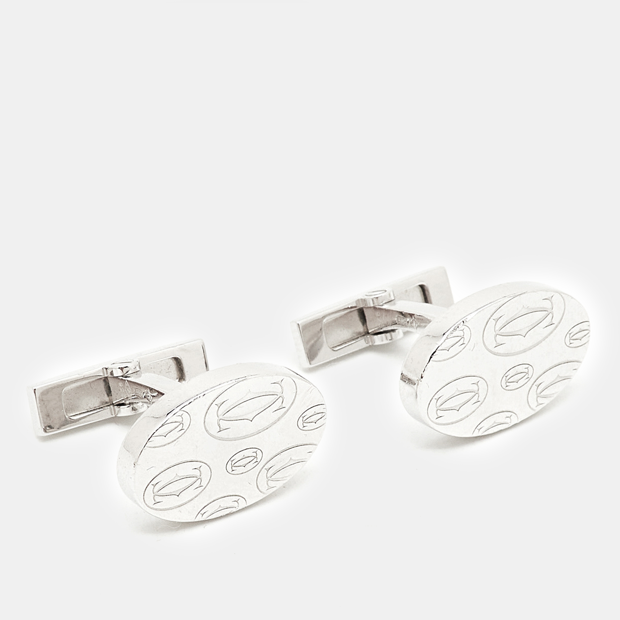 

Cartier Double C de Cartier Strerling Silver Cufflinks