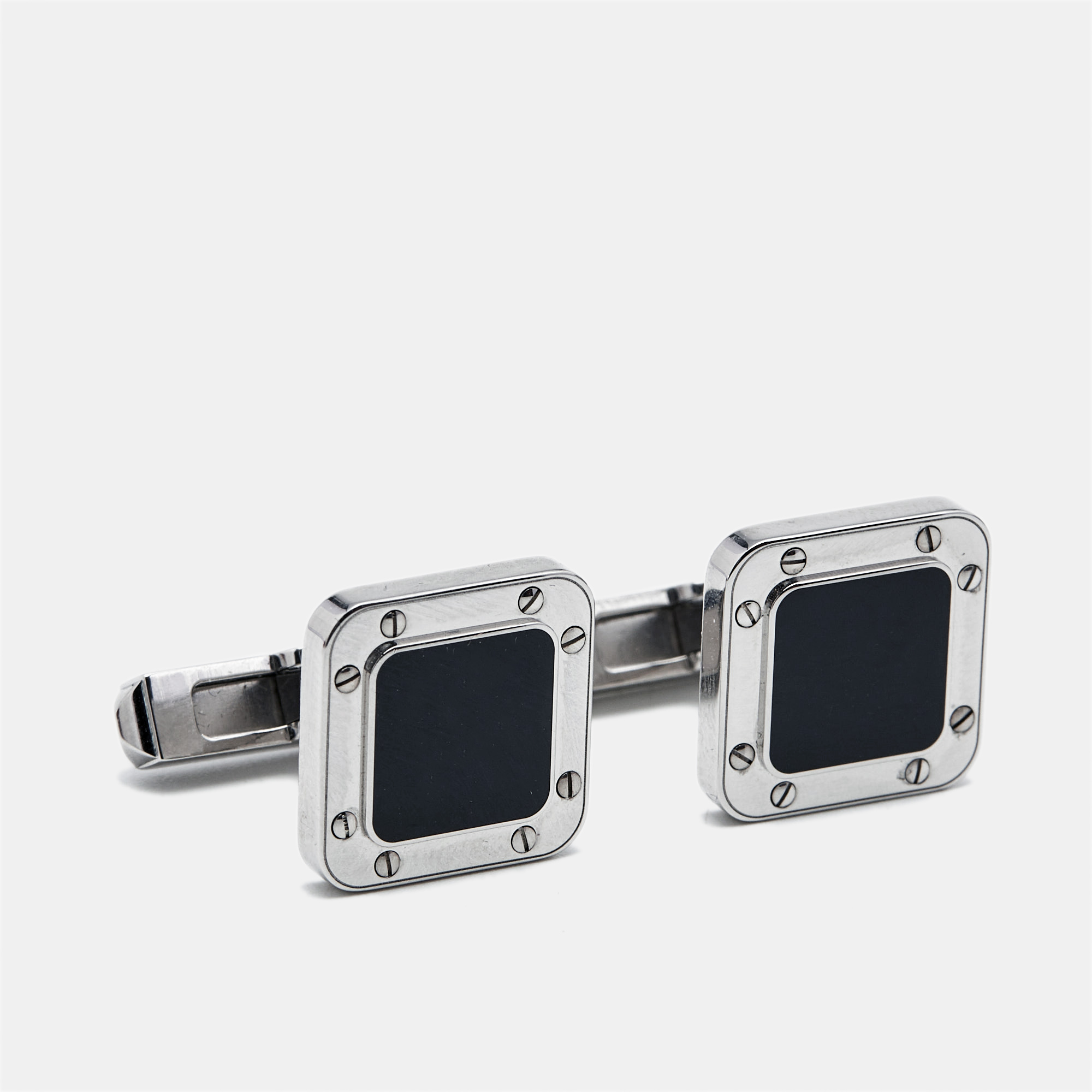 

Cartier Santos de Cartier Lacquer Sterling Silver Cufflinks