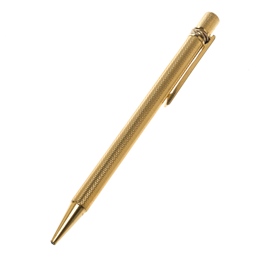 Cartier Must de Cartier Textured Gold Finish Ballpoint Pen