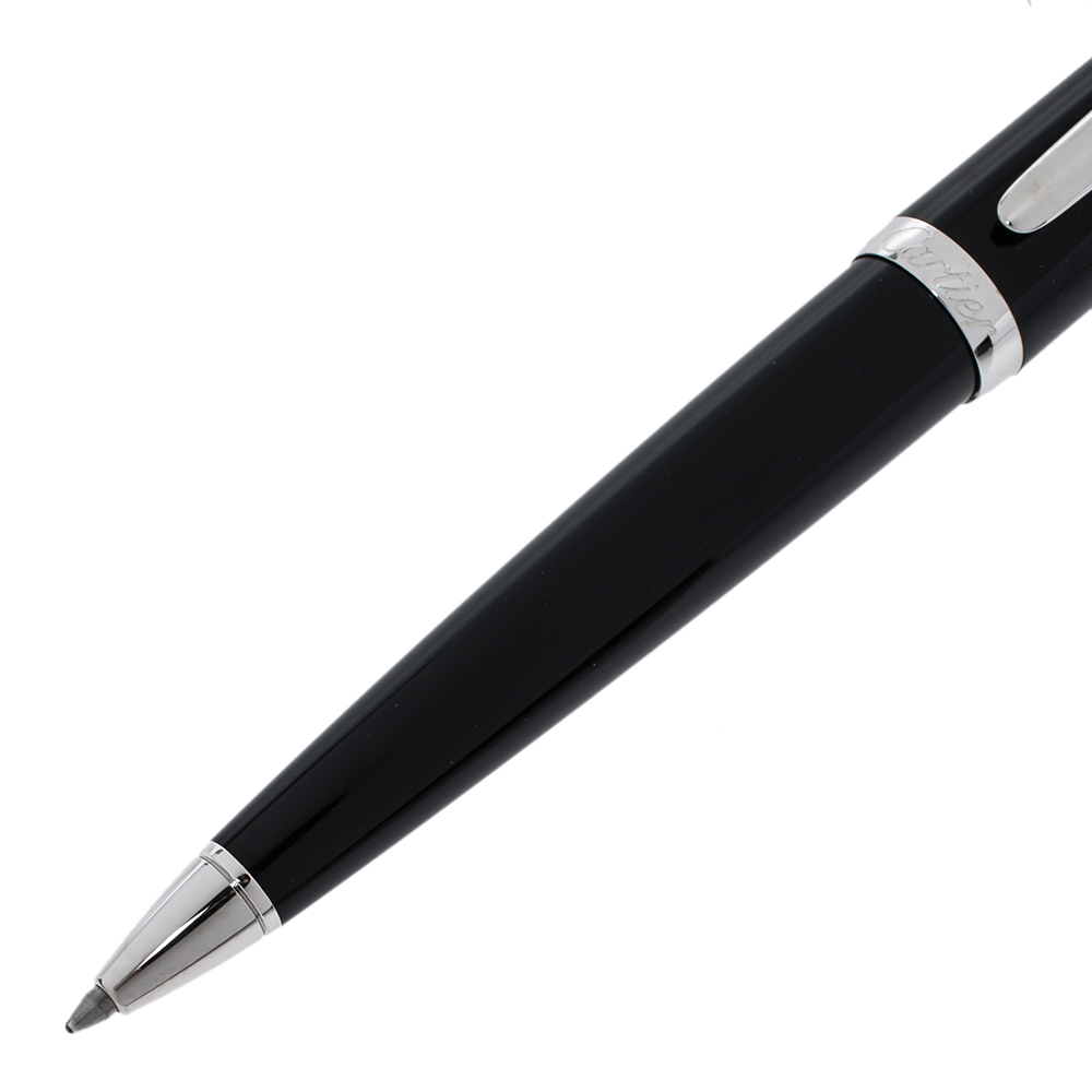 

Cartier R De Cartier Black Resin Palladium Finish Ballpoint Pen