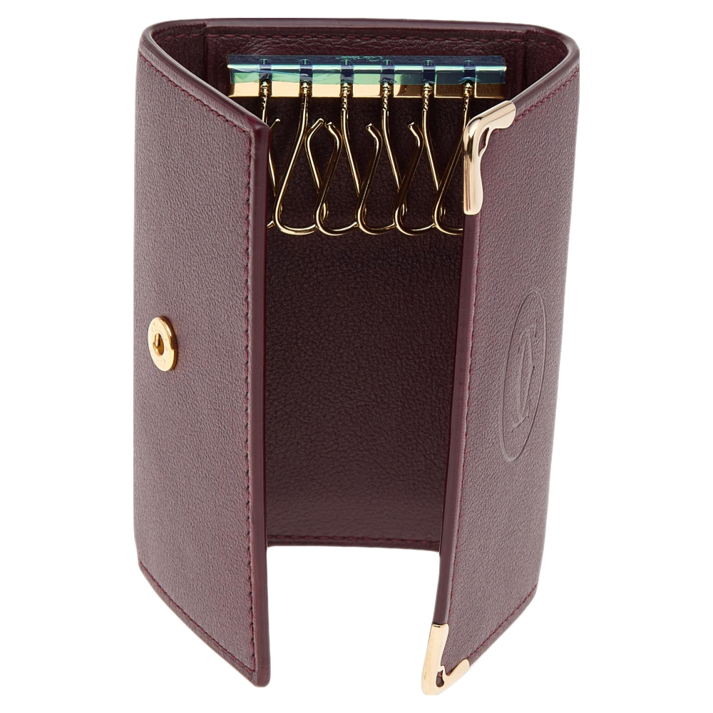 

Cartier Burgundy Leather 6 Key Holder