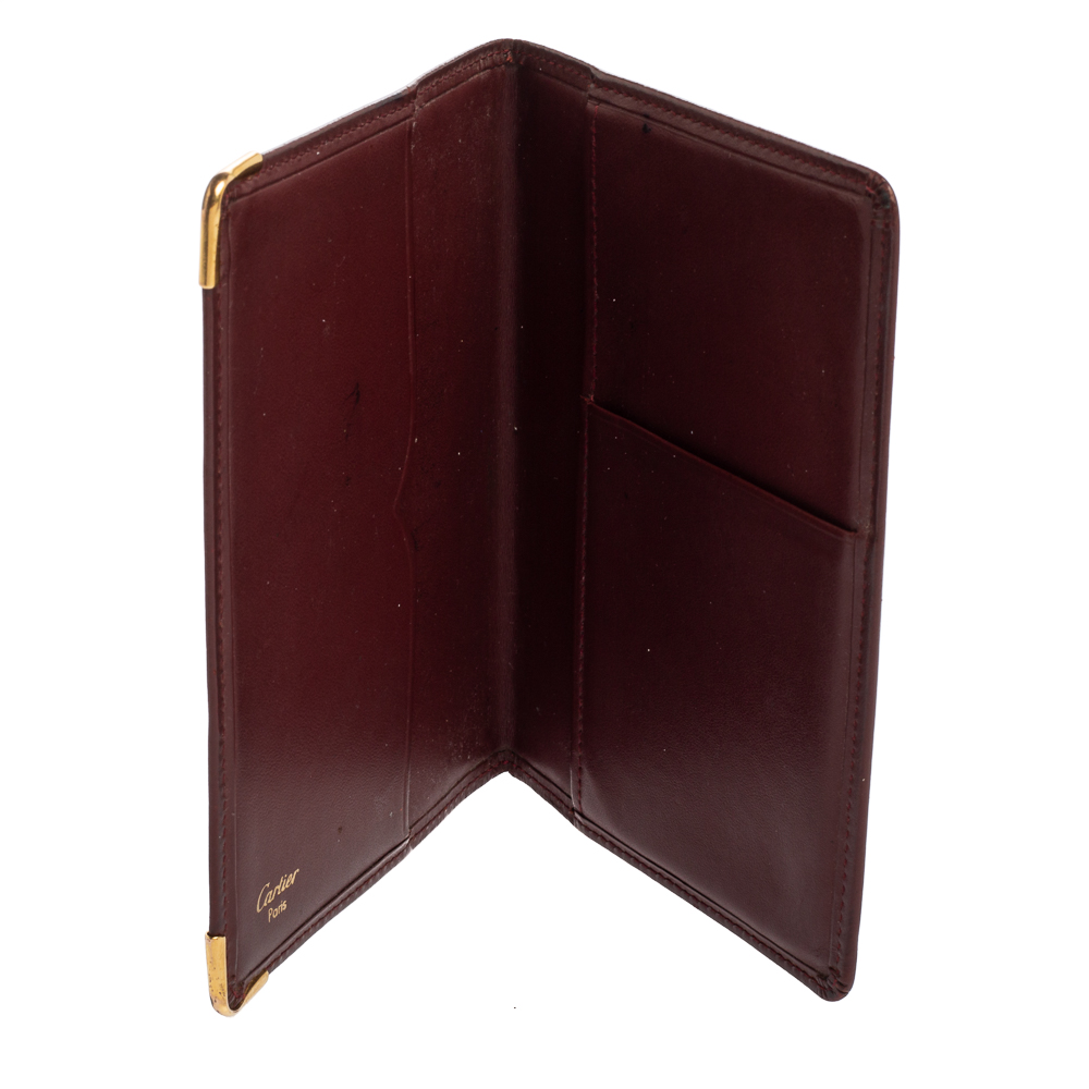 

Cartier Red Leather Must de Cartier Bifold Agenda Cover