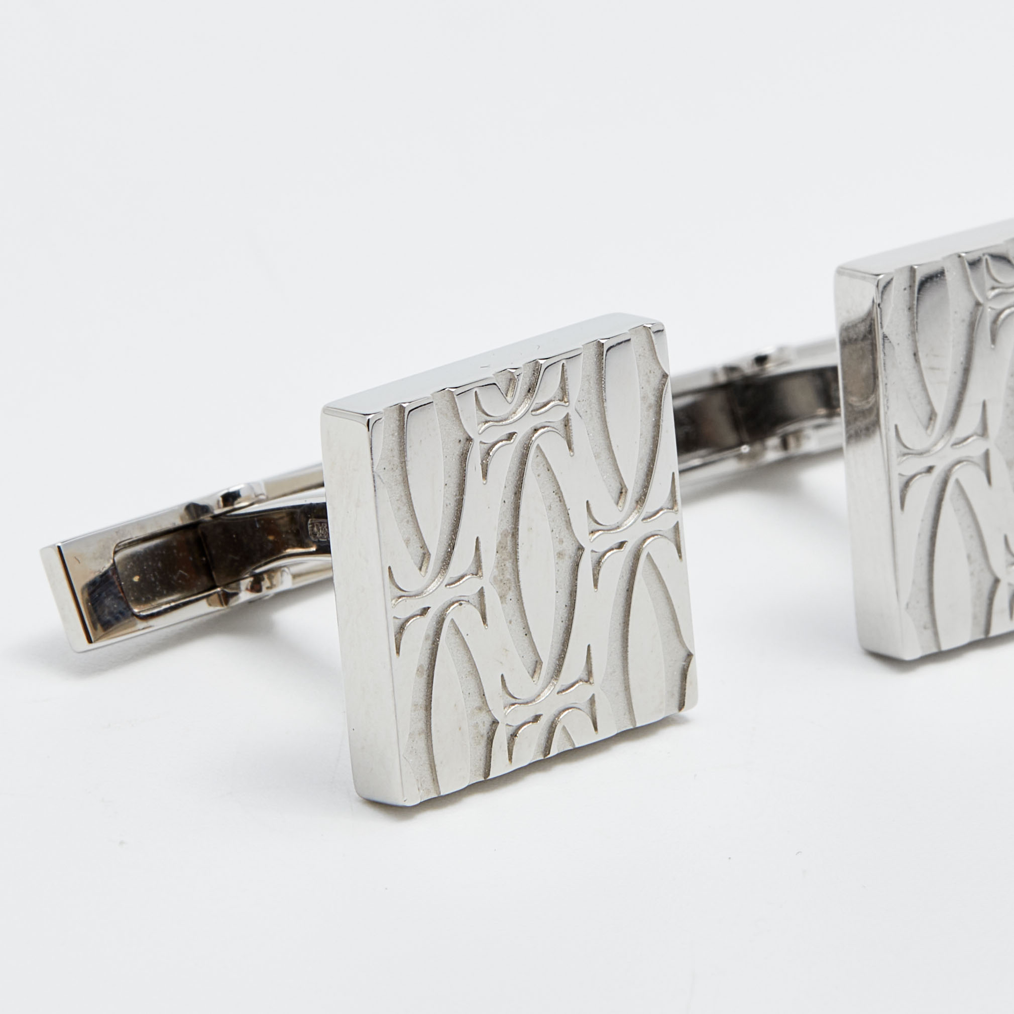 

Cartier Sterling Silver C De Cartier Decor Cufflinks