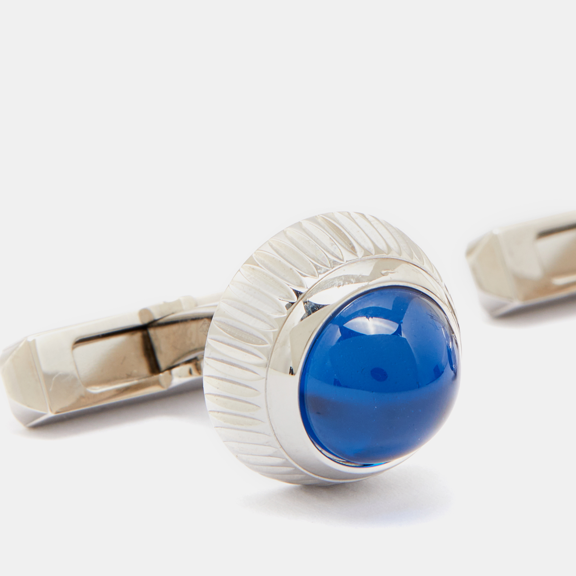 

Cartier Blue Spinel & Silver Cufflinks