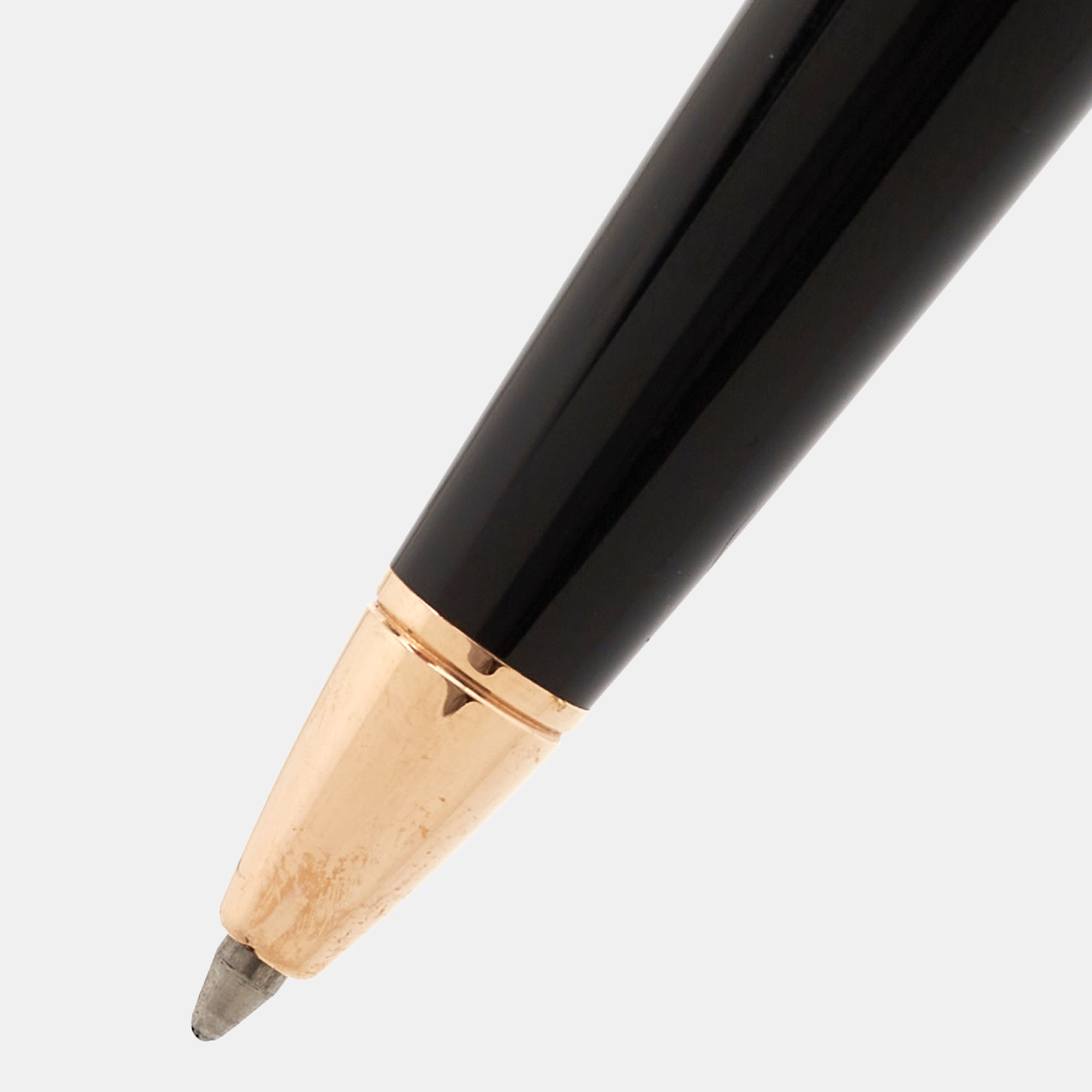 

Cartier Santos-Dumont Black Composite Rose Gold Finish Ballpoint Pen